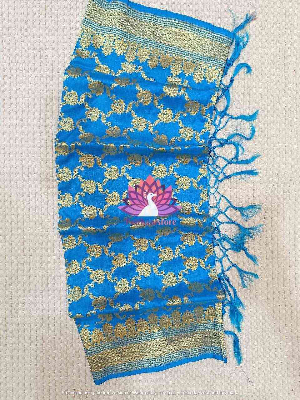 Designer Nauvari Blue Shela - Paithanistore