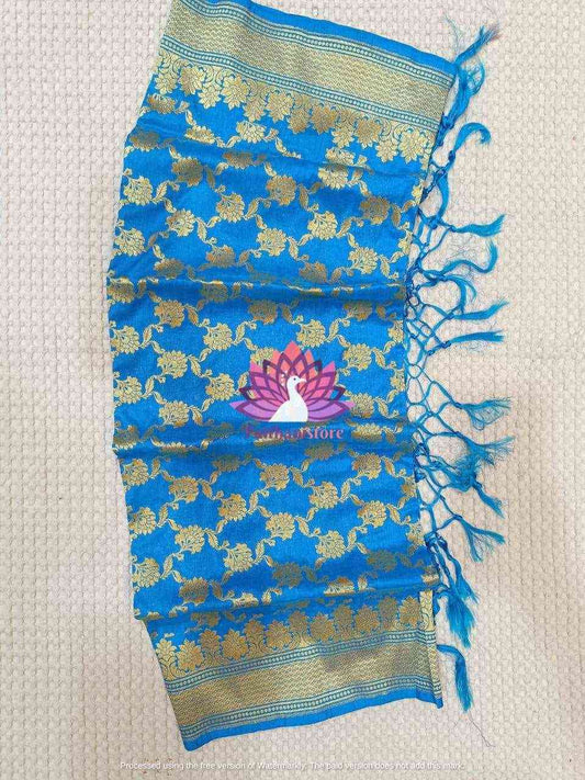 Designer Nauvari Blue Shela - Paithanistore