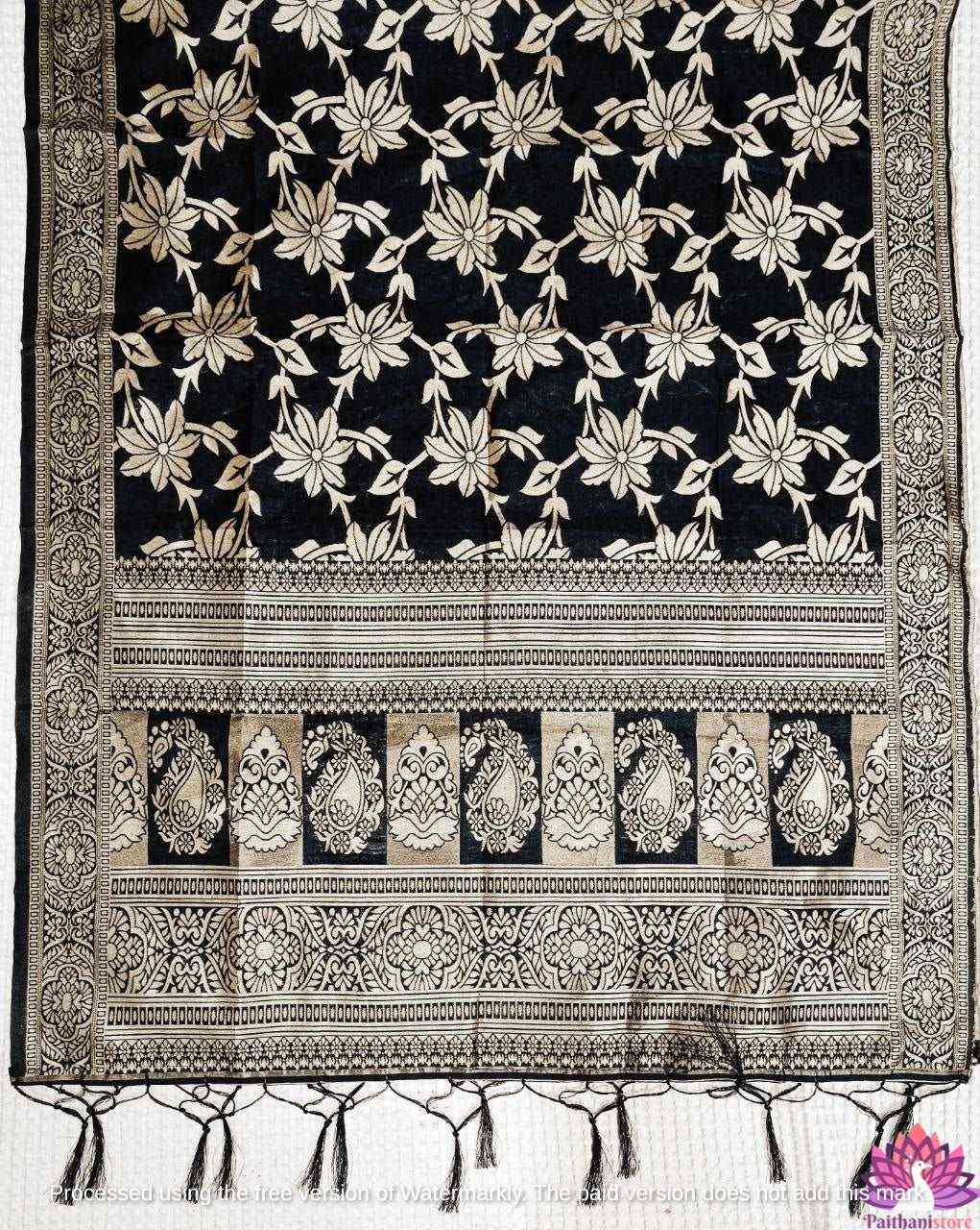 Black Dupatta Online - Paithanistore