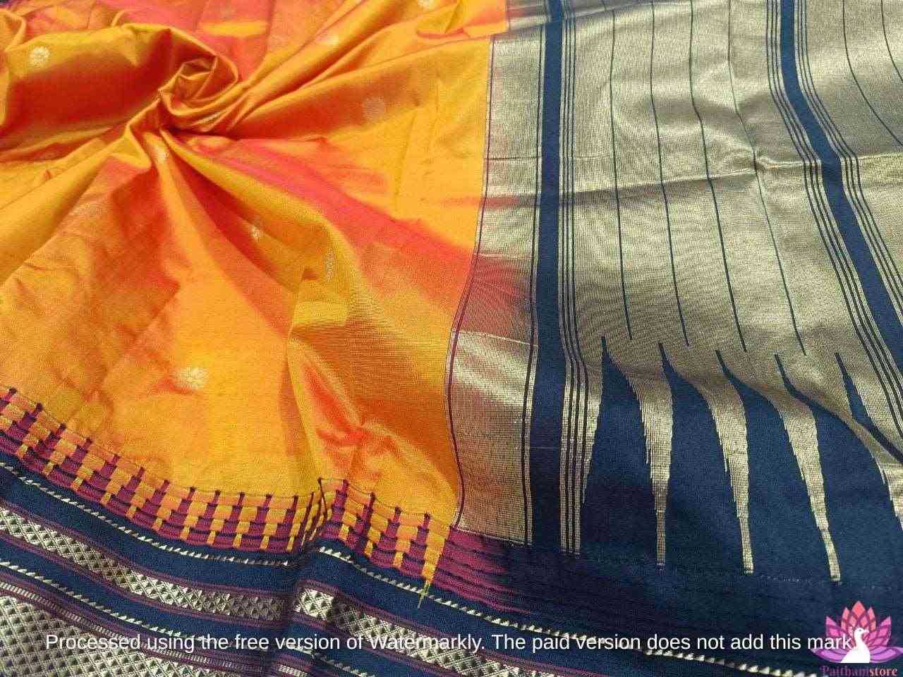 Pure Silk Irkal Paithani Saree - Paithanistore