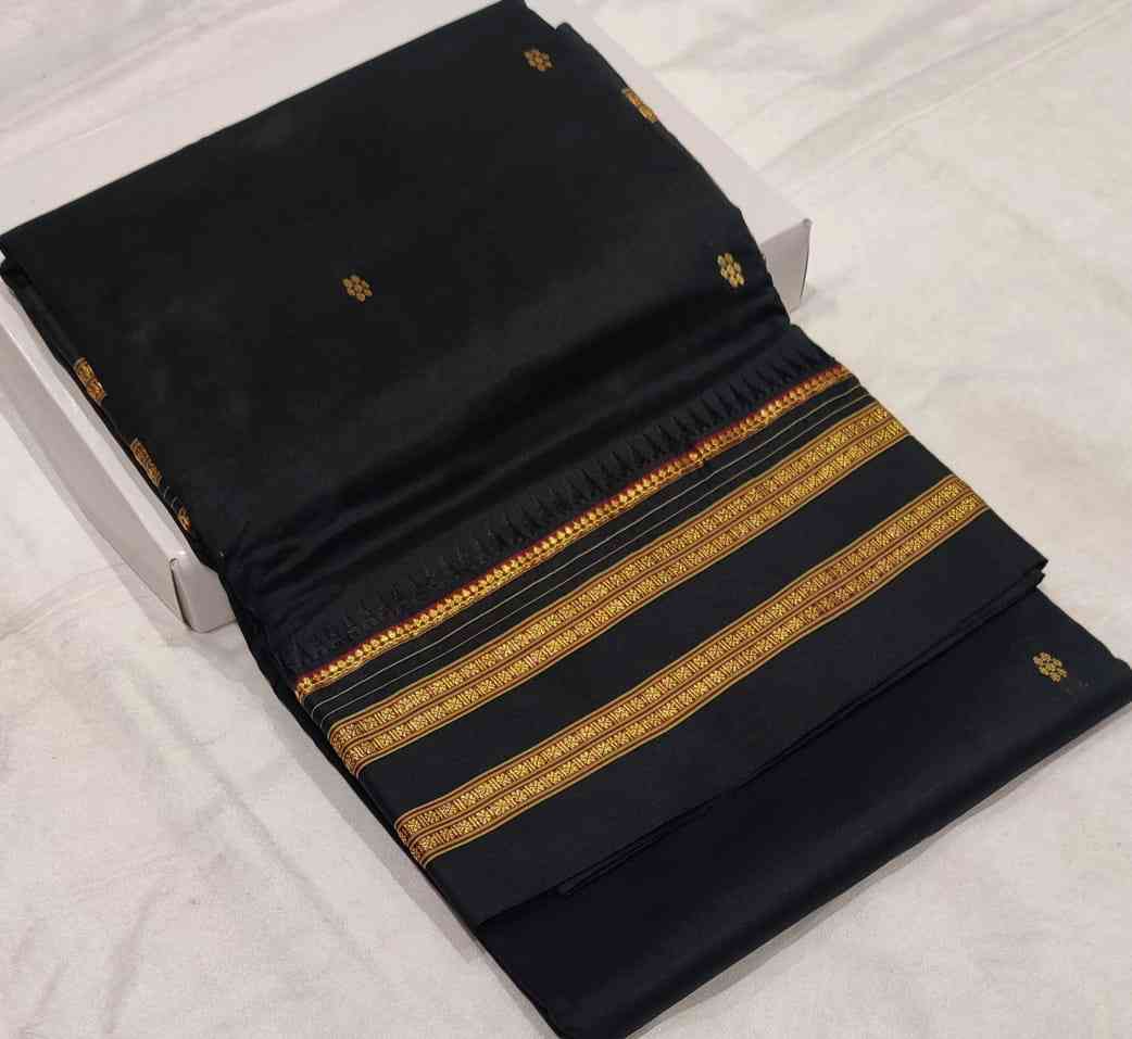 Black Narayan Peth Paithani - Paithanistore
