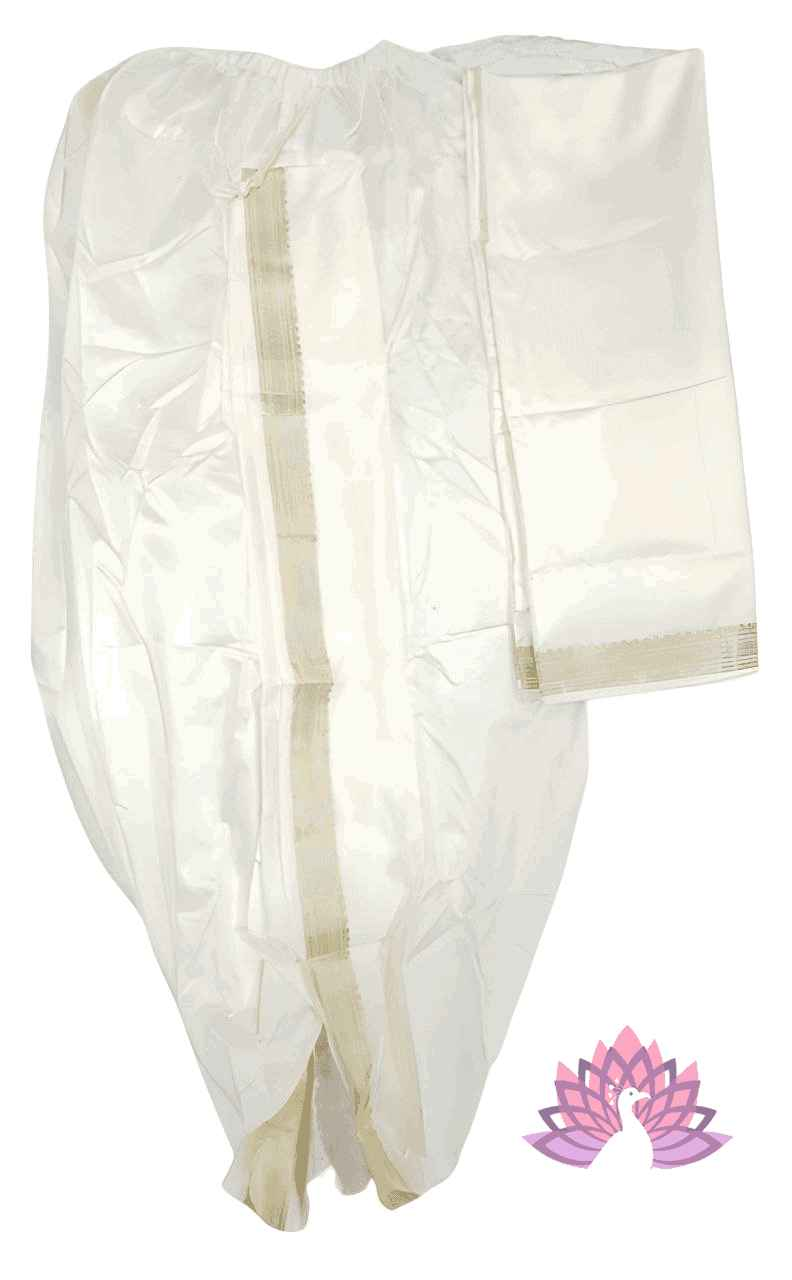 Classic Heritage, Modern Twist: White Men's Dhotis