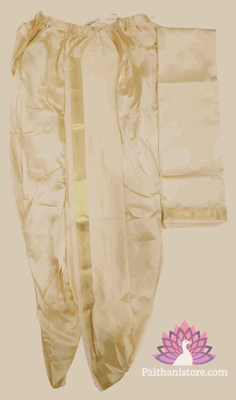 Exotic India Men's Silk Dhoti