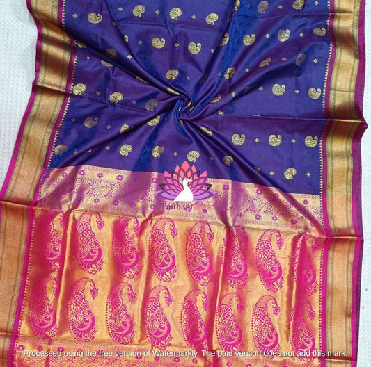 Buy Semi Silk Paithani Saree