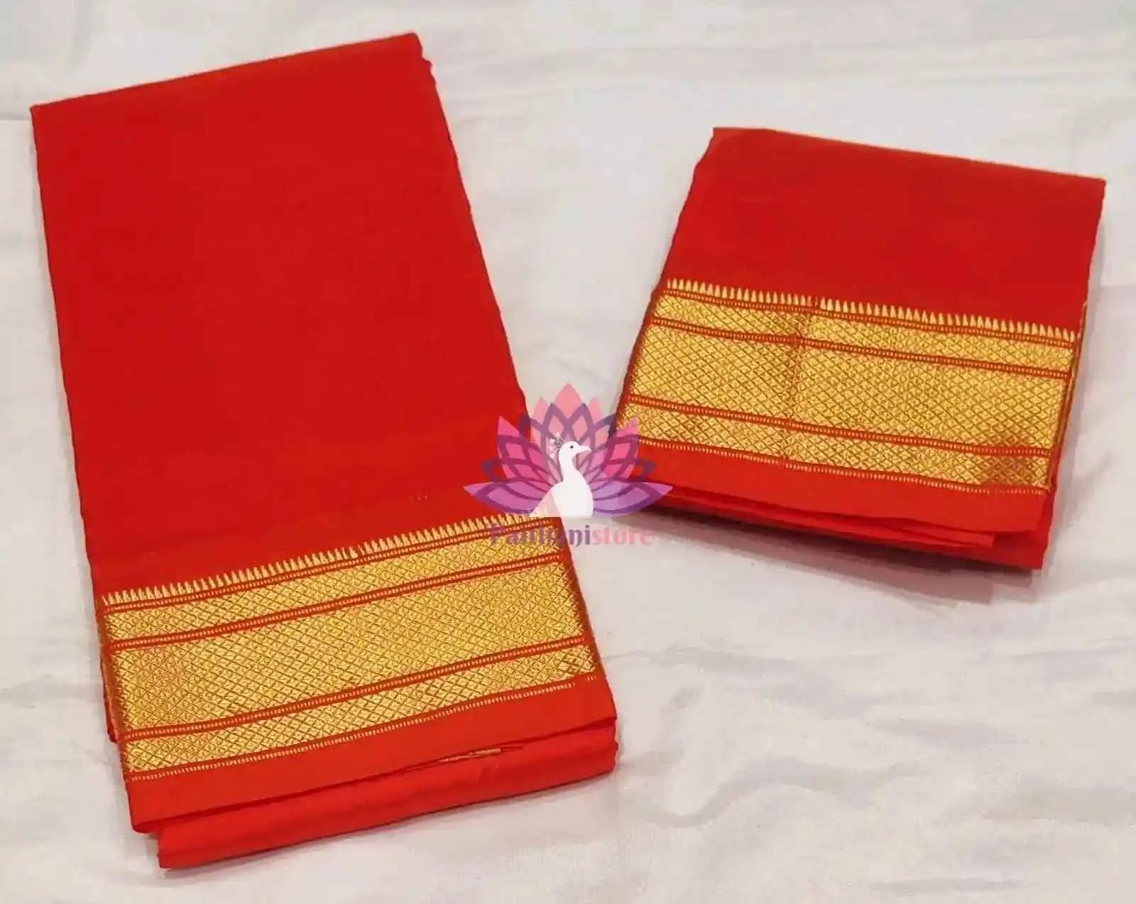 Pure Silk Kad Pancha with Small Border