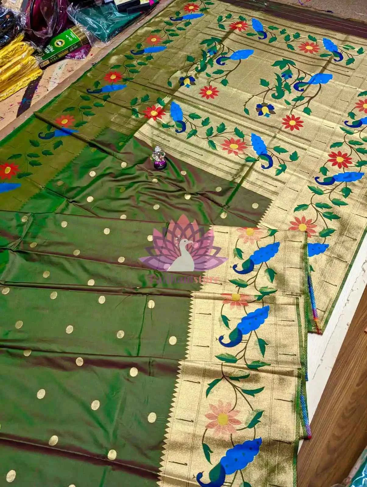 Semi Silk Saree | Designer Brocade Paithani Saree