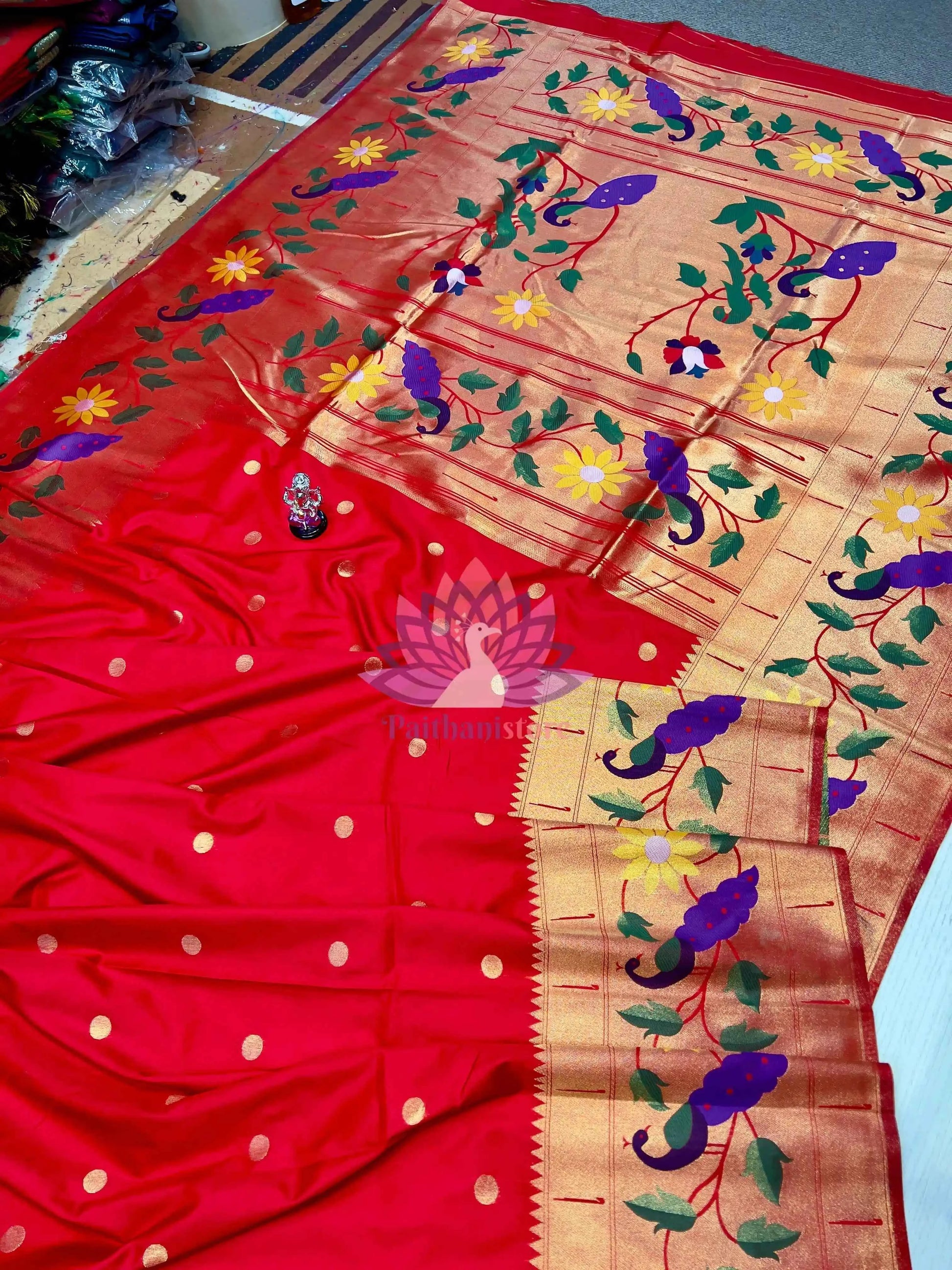 Semi Silk Saree | Designer Brocade Paithani Saree