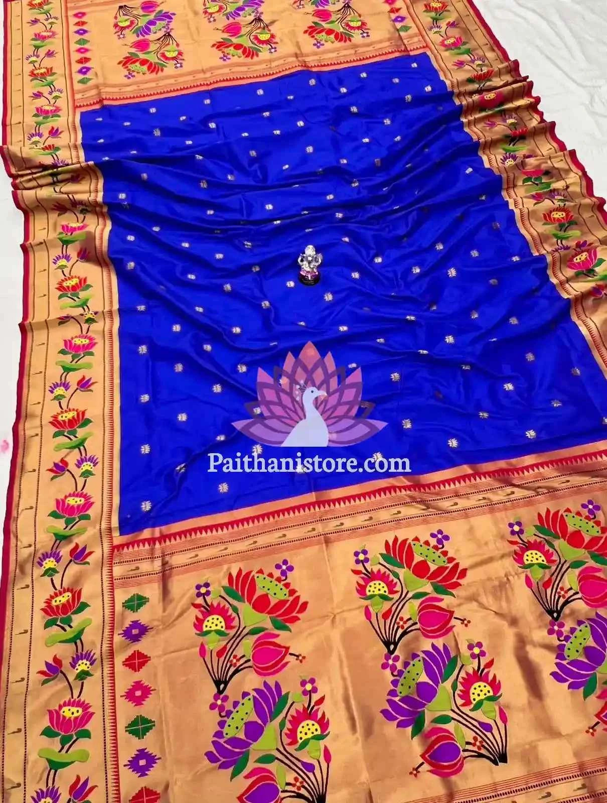 Premium Paithani Dupatta with a Designer Lotus Design
