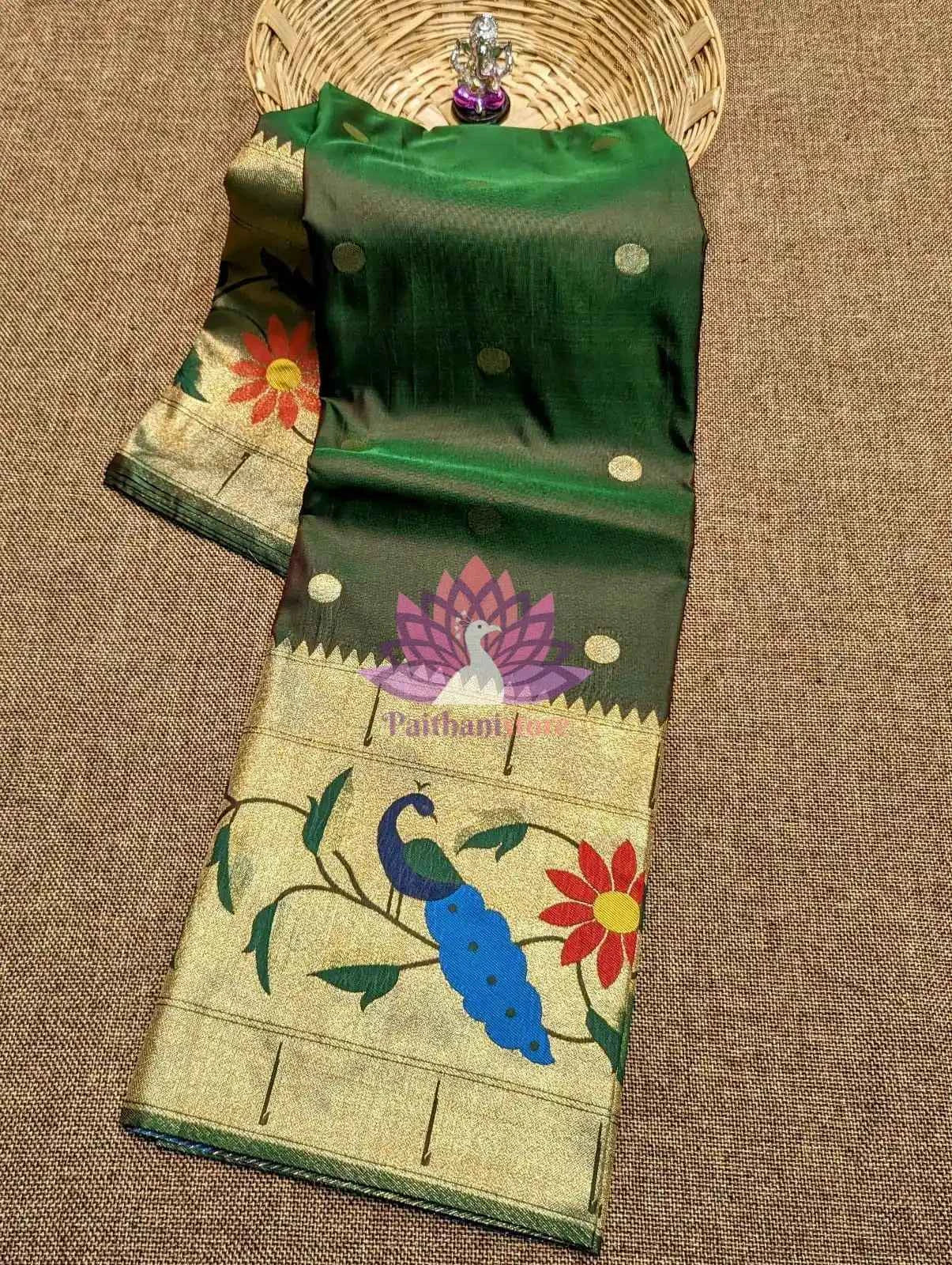 Semi Silk Saree | Designer Brocade Paithani Saree