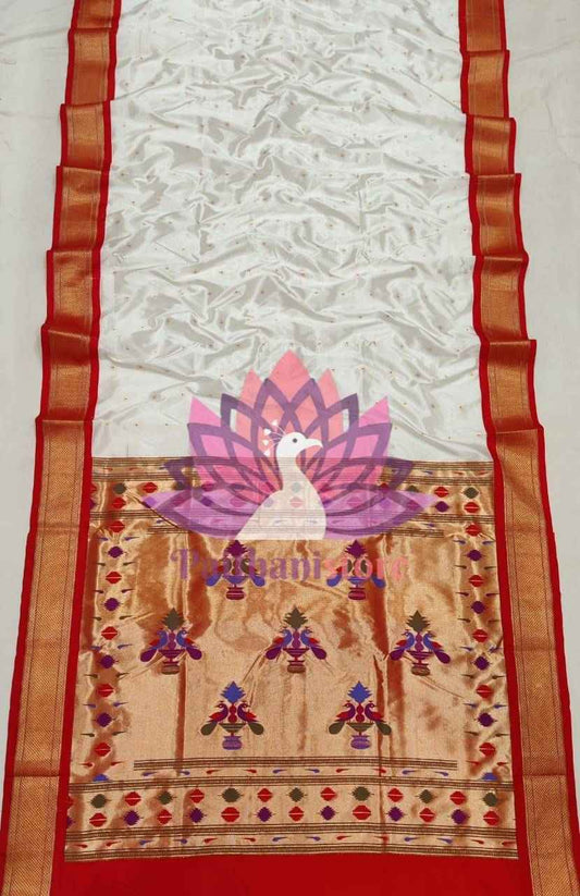 Semi Silk Double Pallu Paithani Saree