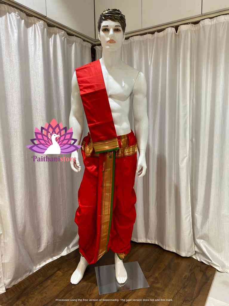 Wedding Readymade Dhoti For Men - Paithanistore