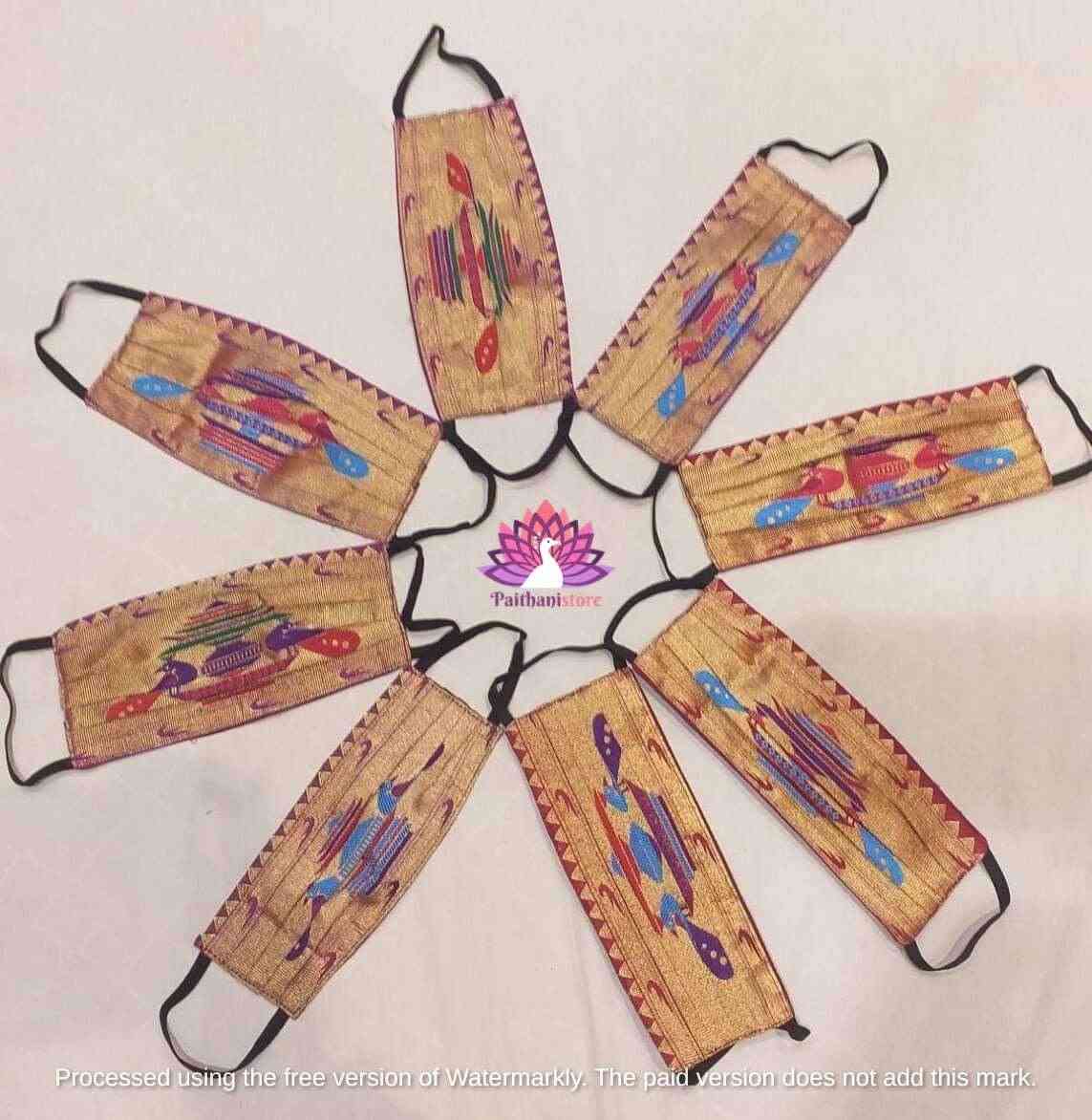 Paithani Mask For Wedding - Paithanistore