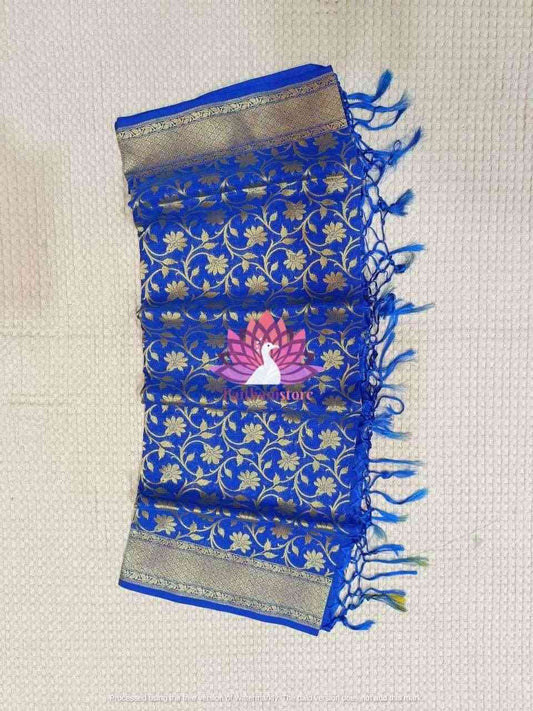 Blue Designer Nauvari Shela For Wedding - Paithanistore