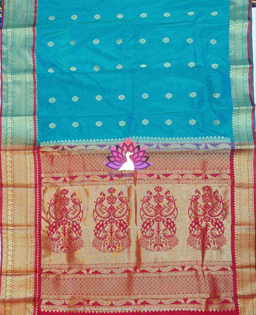 Rama Color Mhalsa Paithani Saree