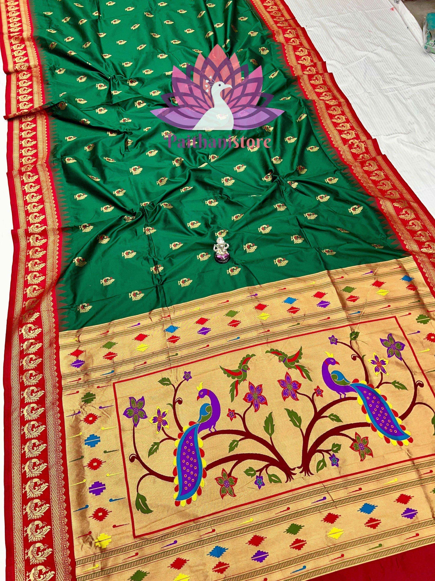Beautiful peacock pallu Paithani saree