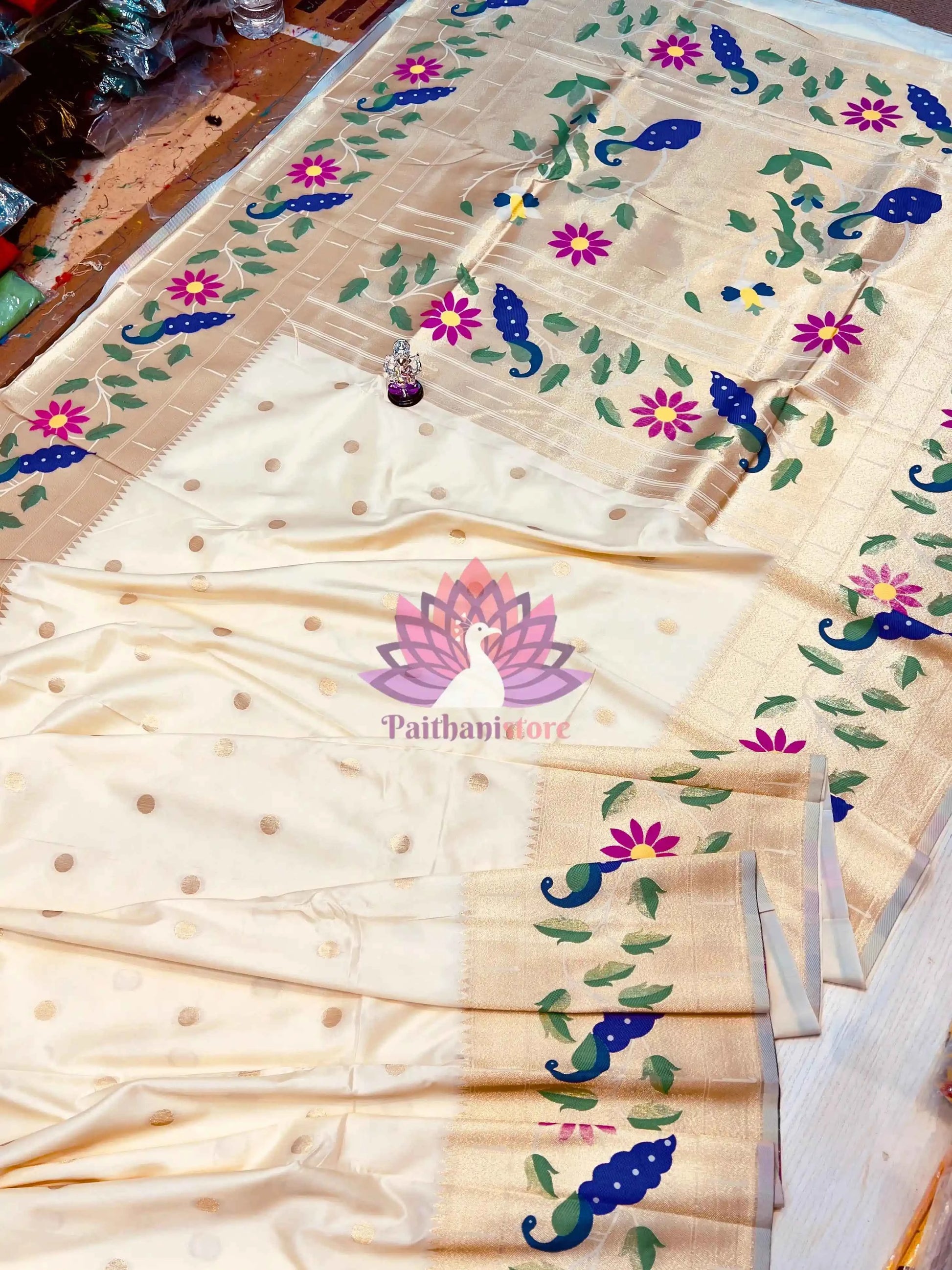 Semi Silk Saree | Designer Brocade Paithani Saree