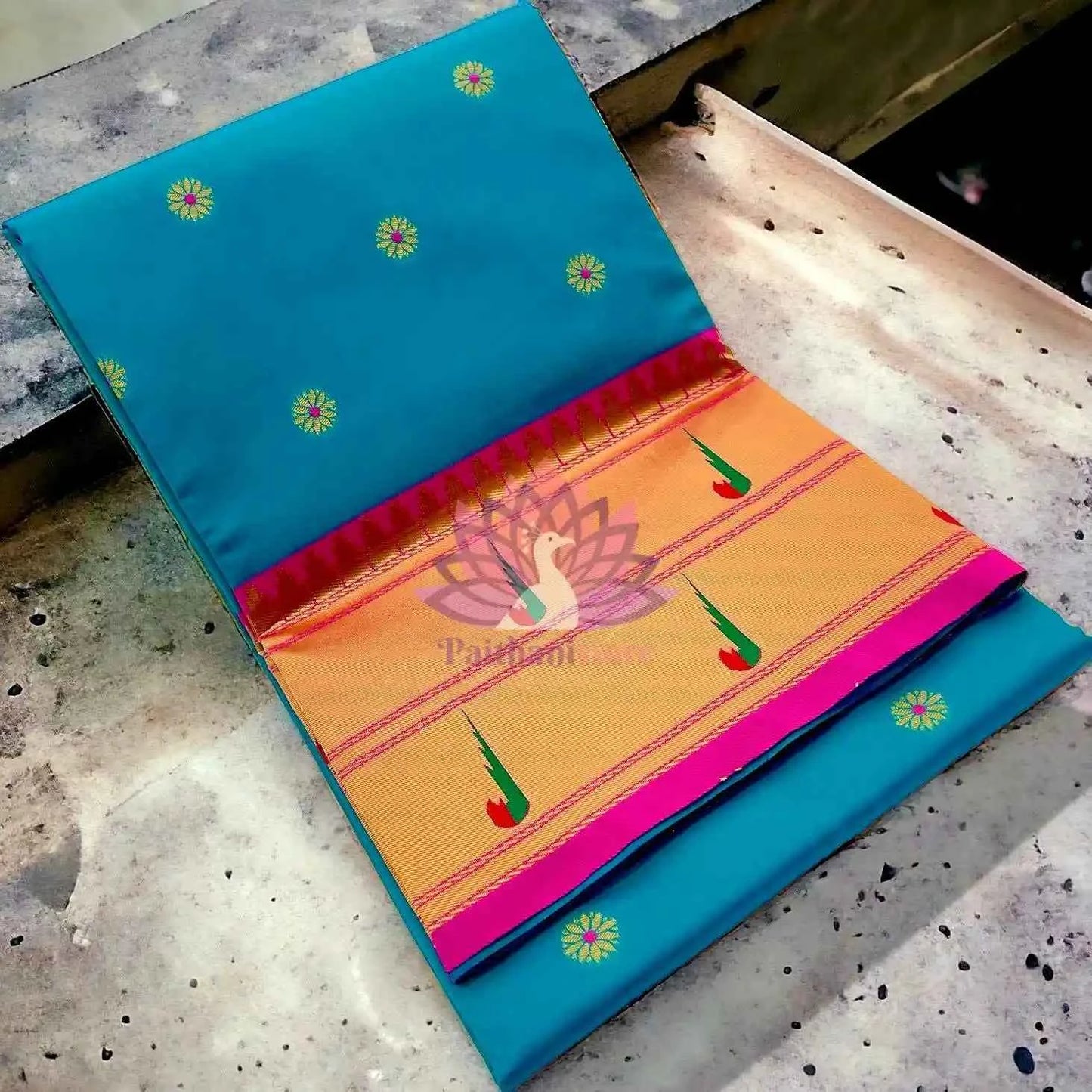 Semi Silk Muniya Border Paithani Saree