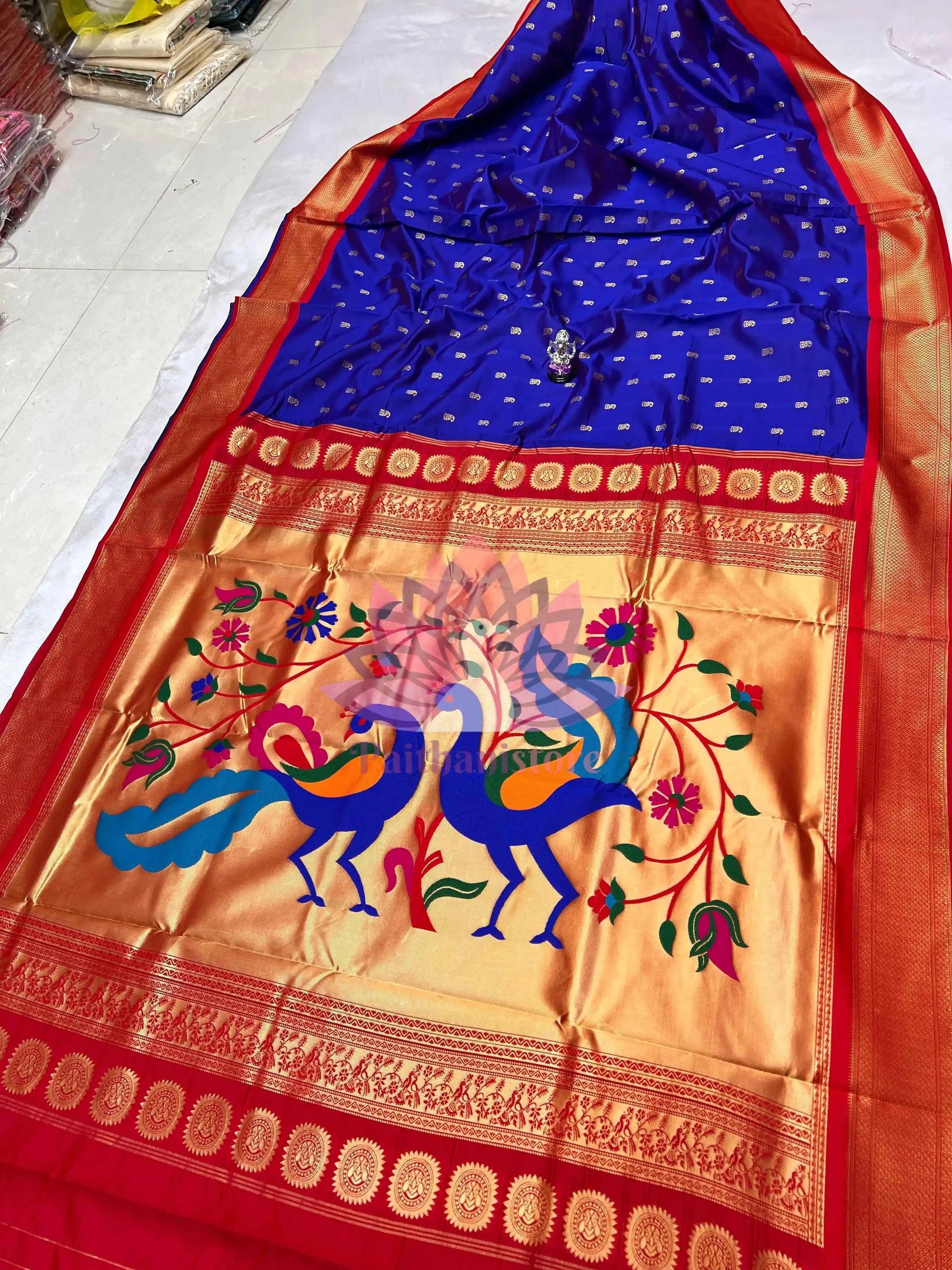 Semi Silk Designer Kadiyal Paithani Saree