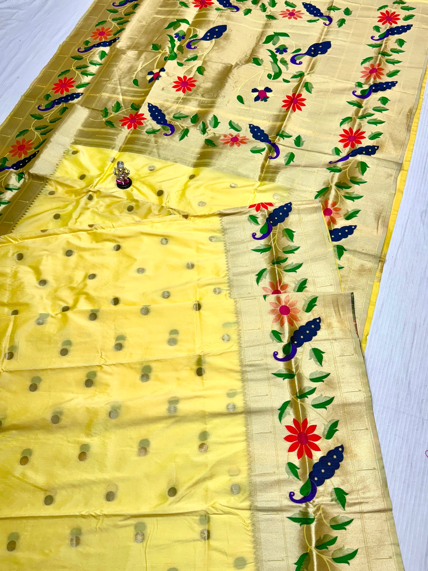 Designer Brocade All-Over Semi Silk Paithani Saree