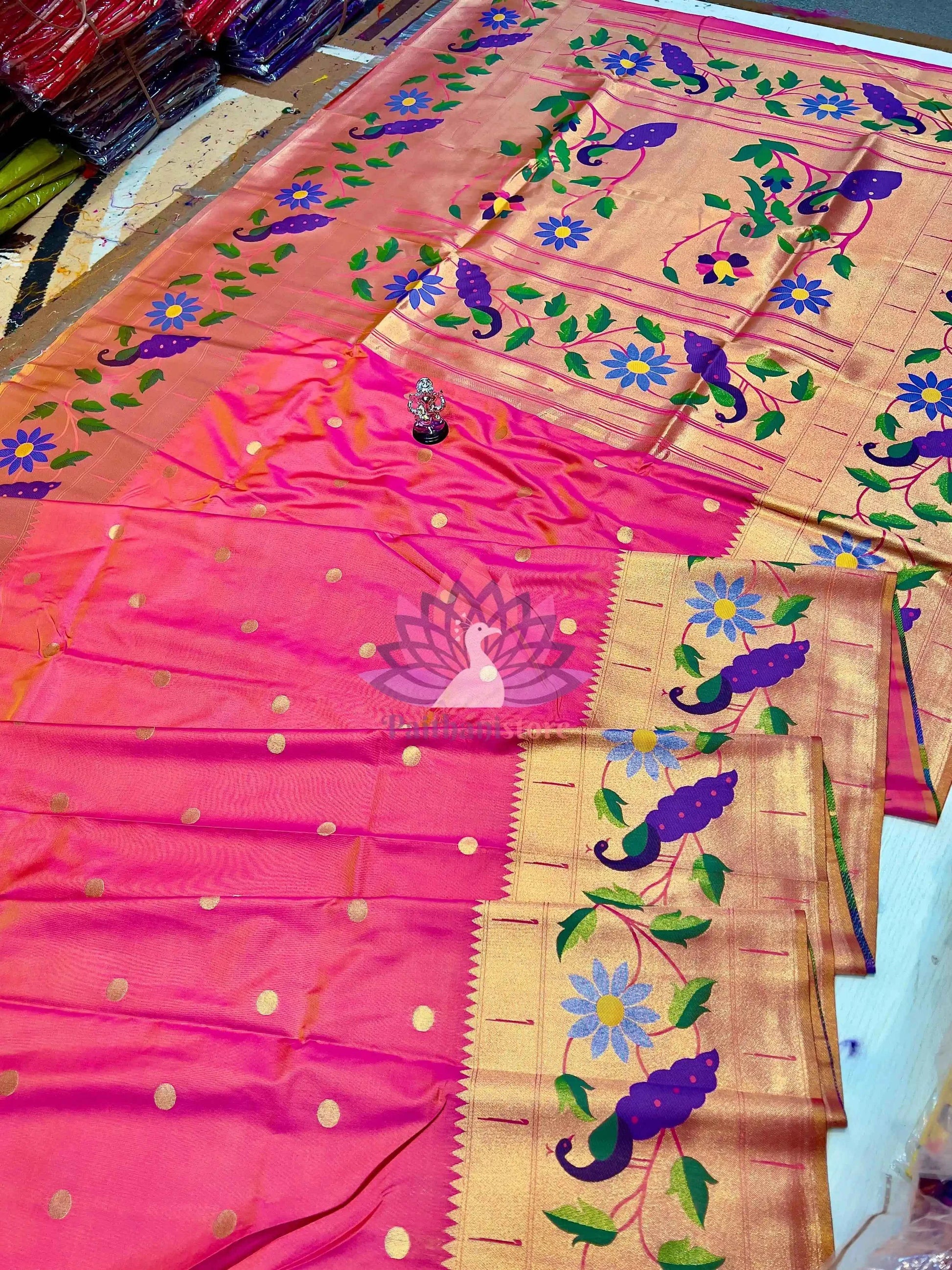 Semi Silk Saree | Designer Brocade Paithani Saree