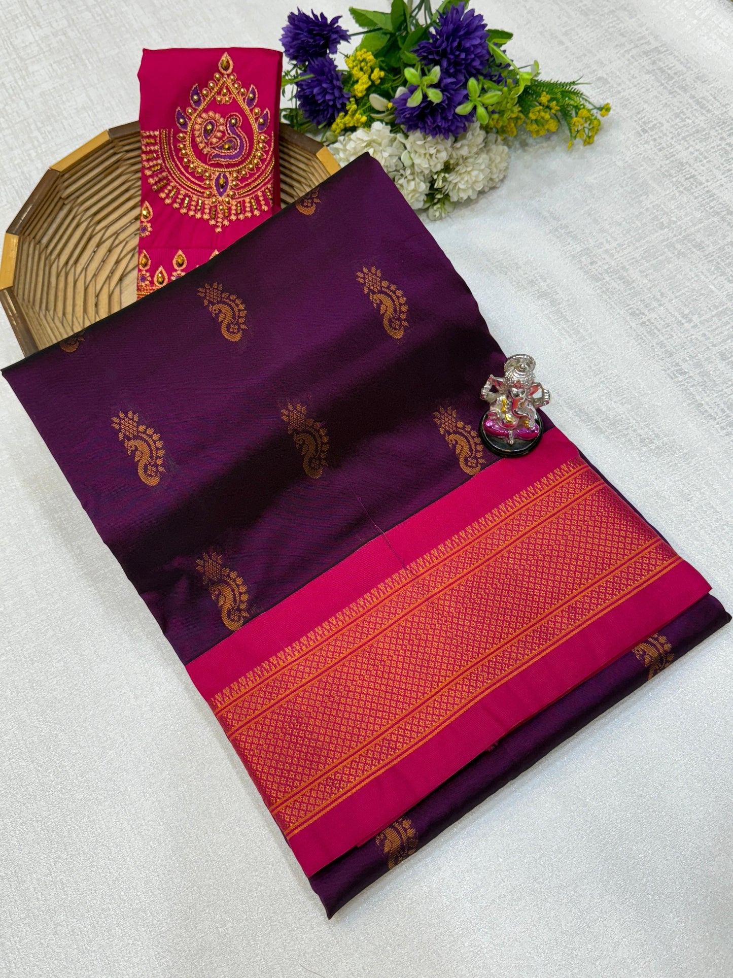 Beautiful Nath Saree with Designer Pallu