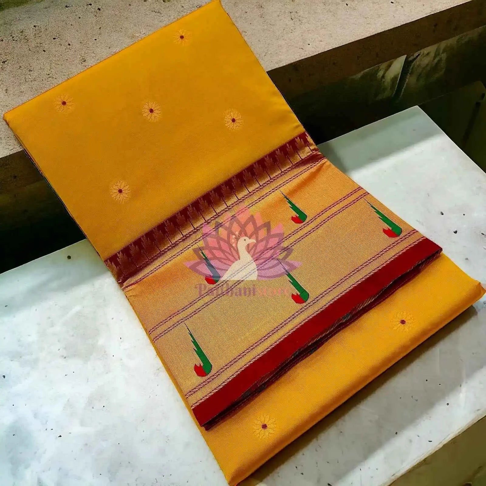 Semi Silk Muniya Border Paithani Saree