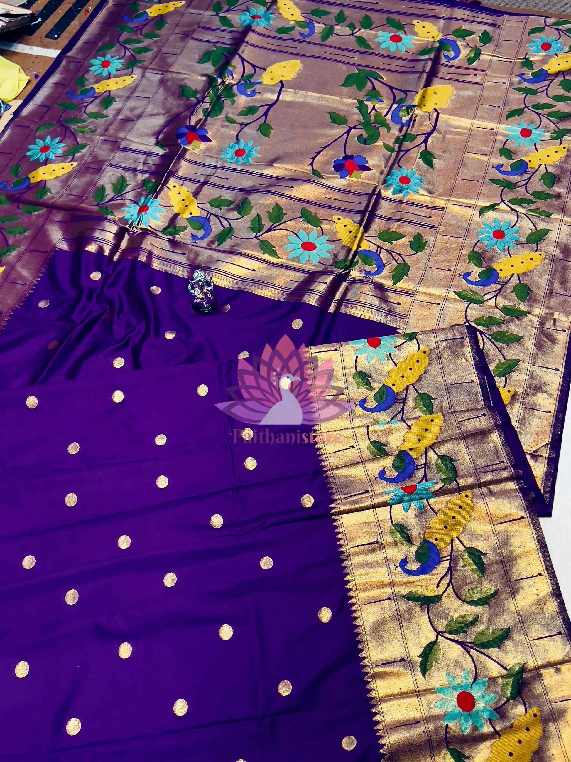 Semi Silk Saree | Designer Brocade Paithani Saree