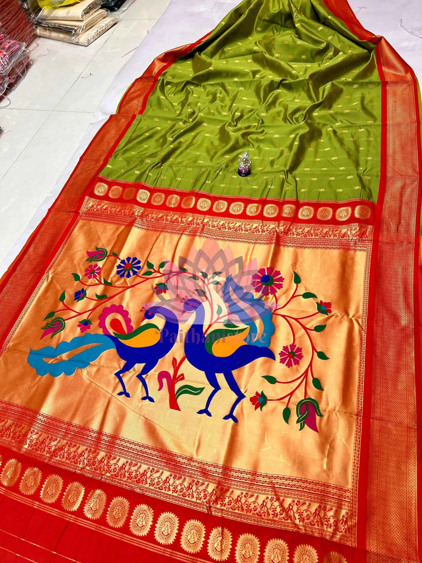 Semi Silk Designer Kadiyal Paithani Saree