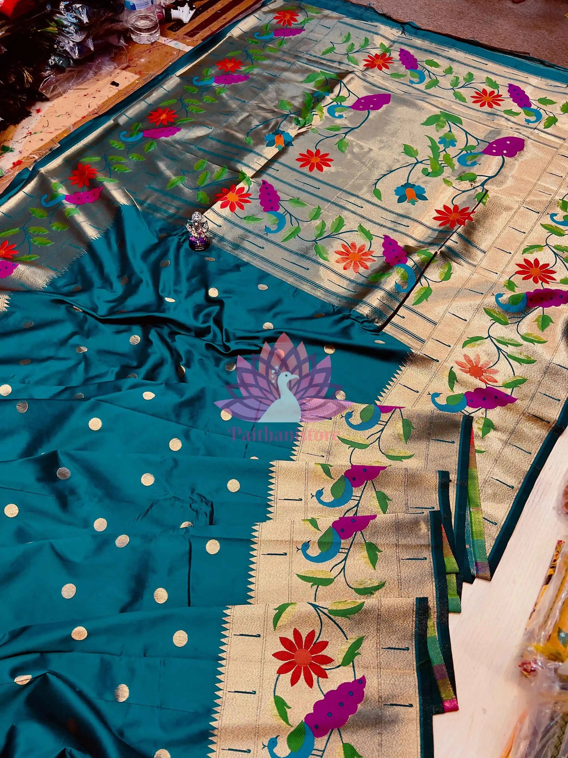 Semi Silk Saree | Designer Brocade Paithani Saree