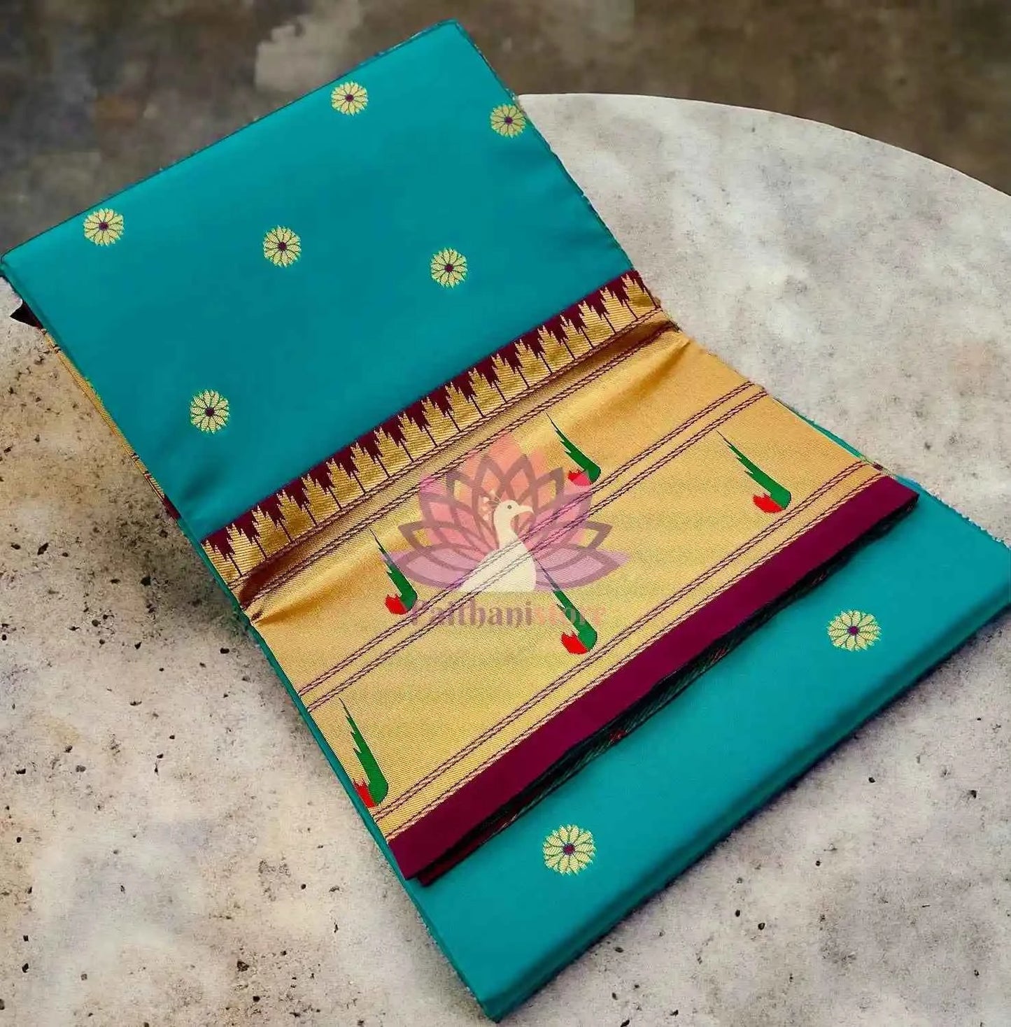 Semi Silk Muniya Border Paithani Saree