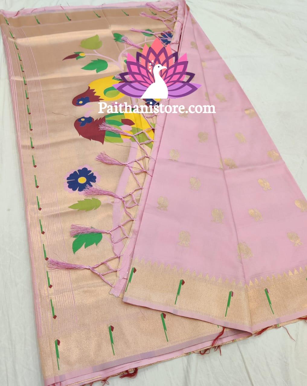 Designer Parrot Pallu Paithani Saree