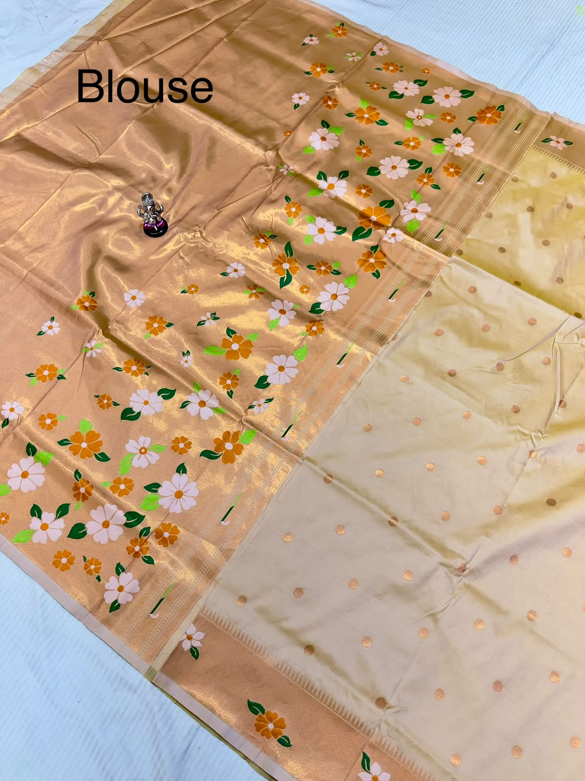 Radhika parrot Pallu Paithani Saree