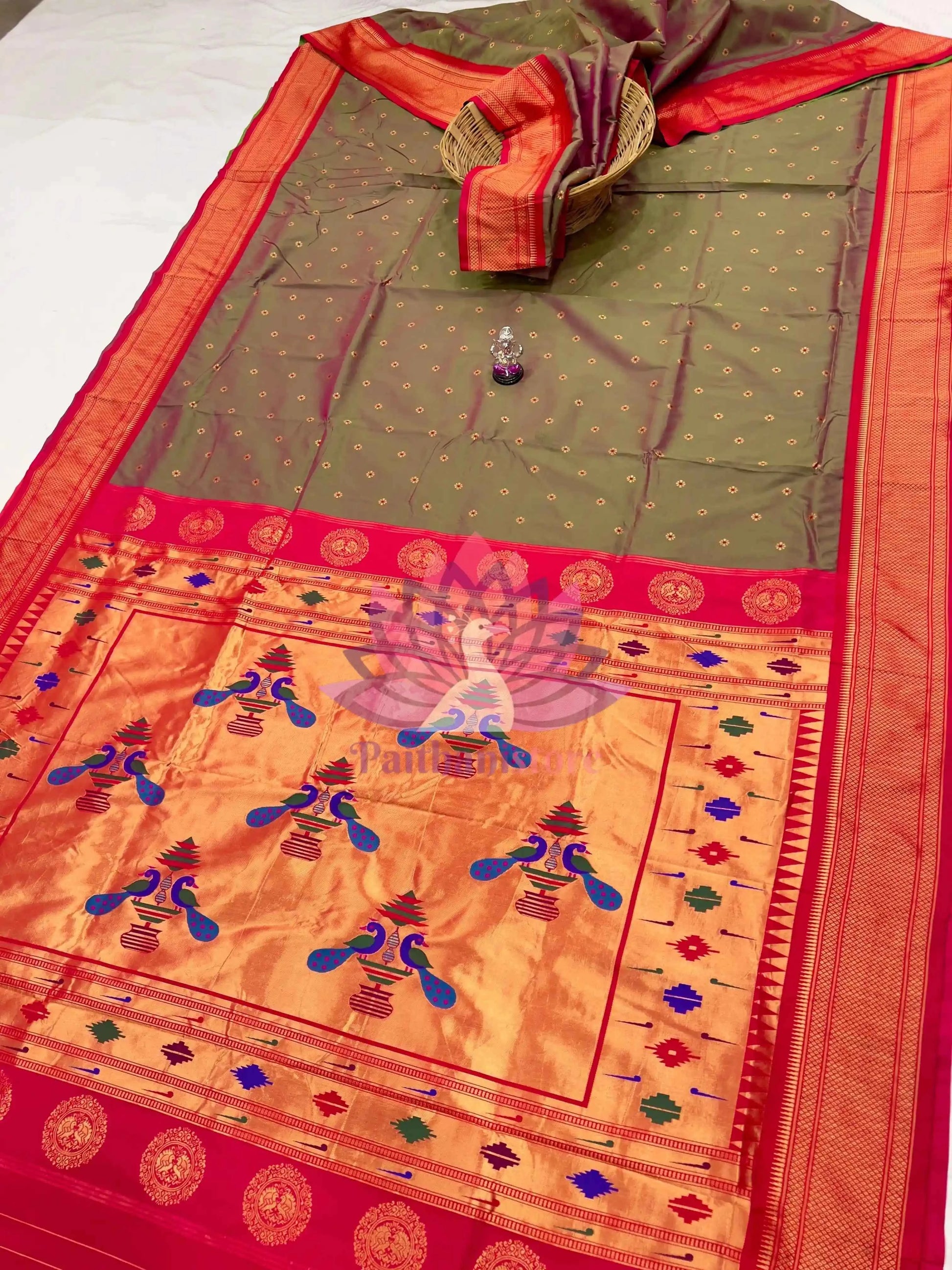 Semi Silk Yeola Paithani Saree