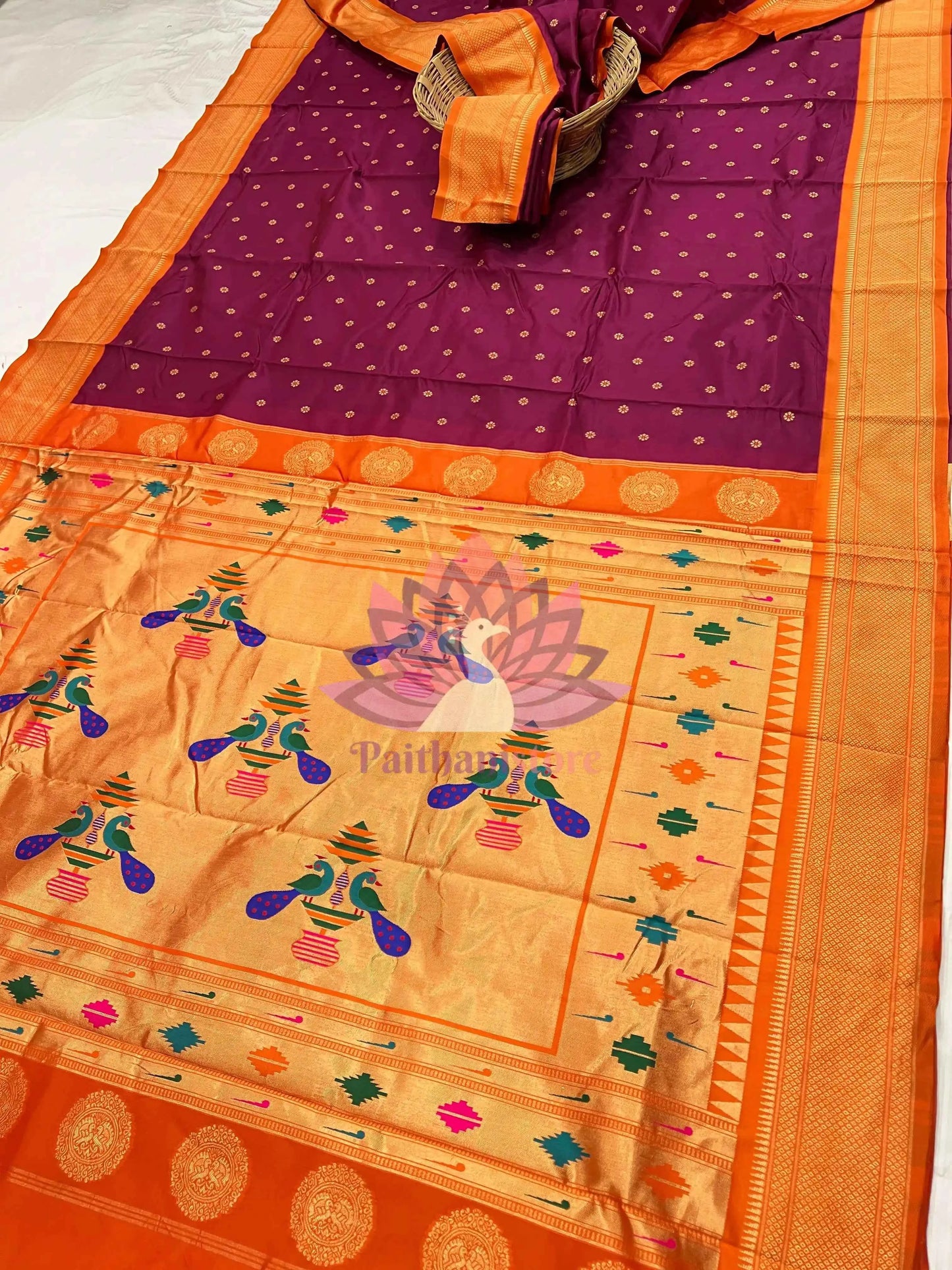 Semi Silk Yeola Paithani Saree