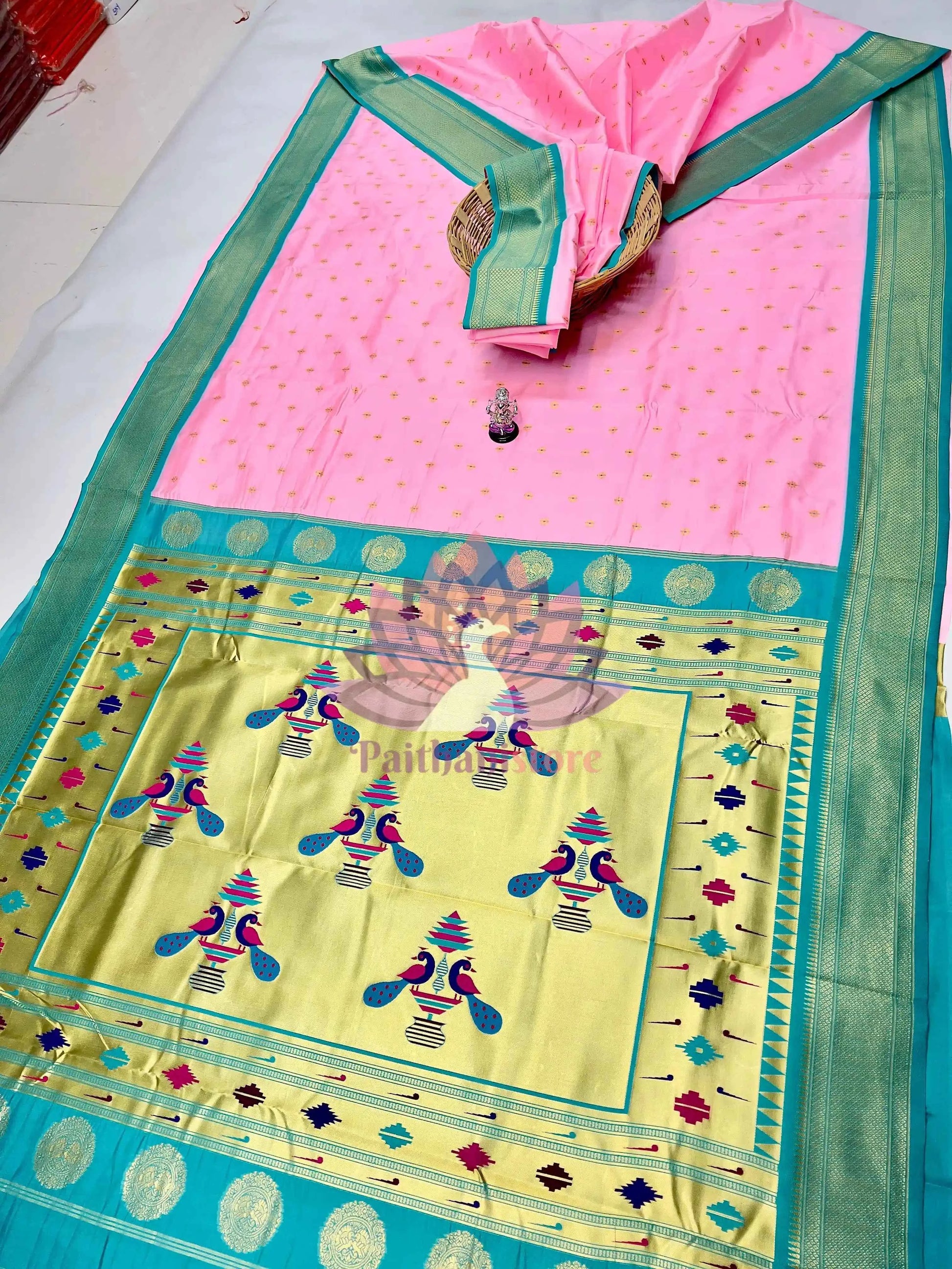 Semi Silk Yeola Paithani Saree