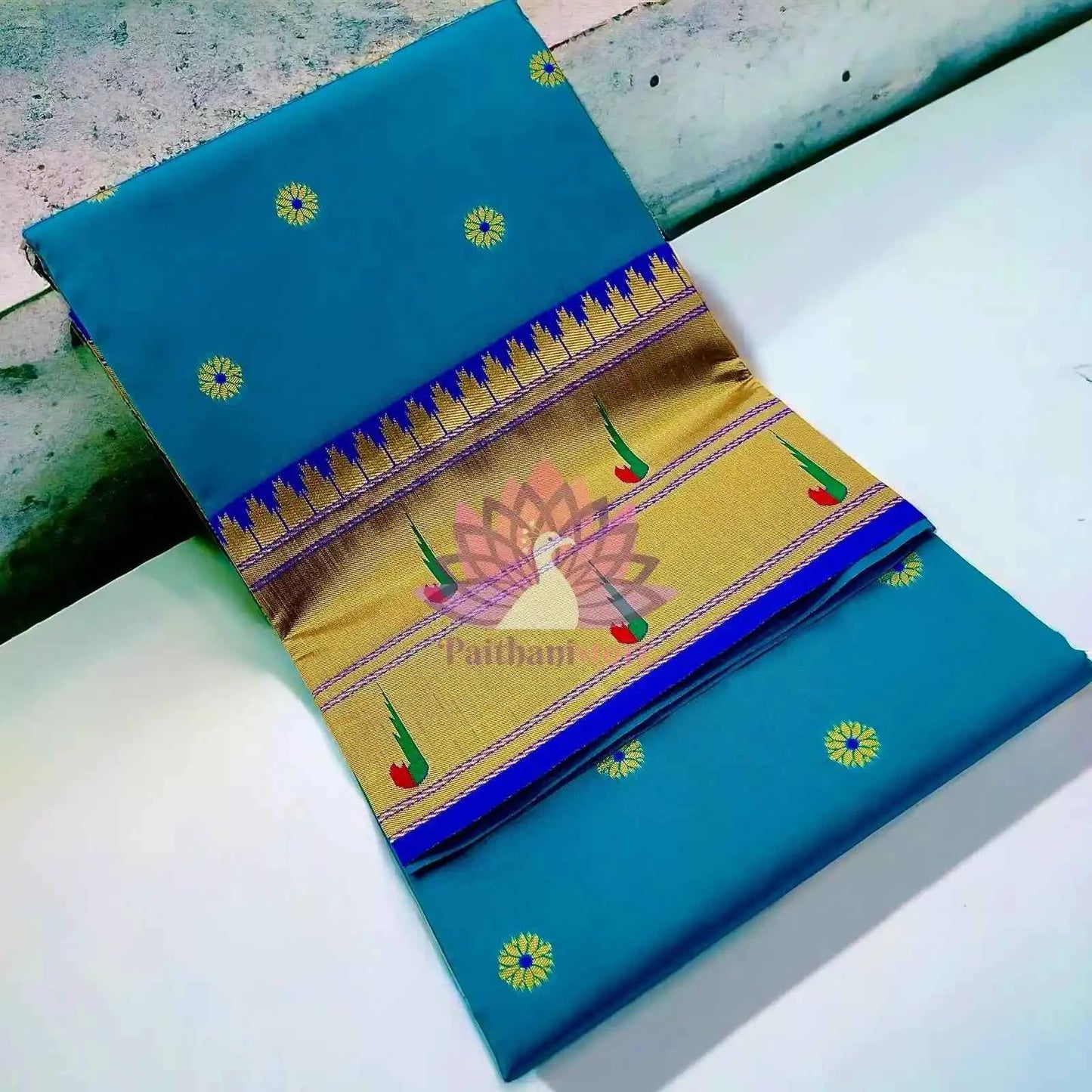 Semi Silk Muniya Border Paithani Saree