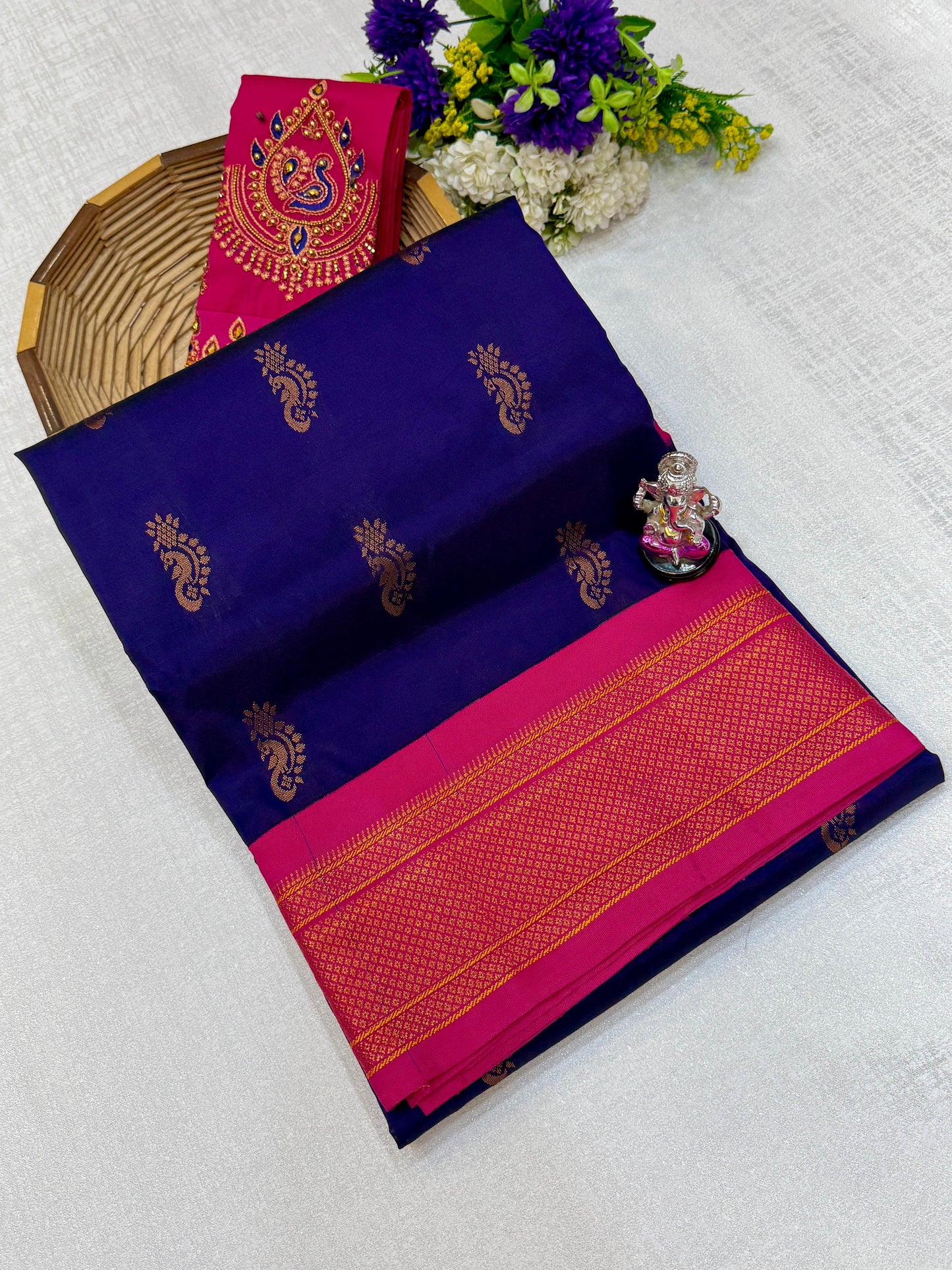 Beautiful Nath Saree with Designer Pallu