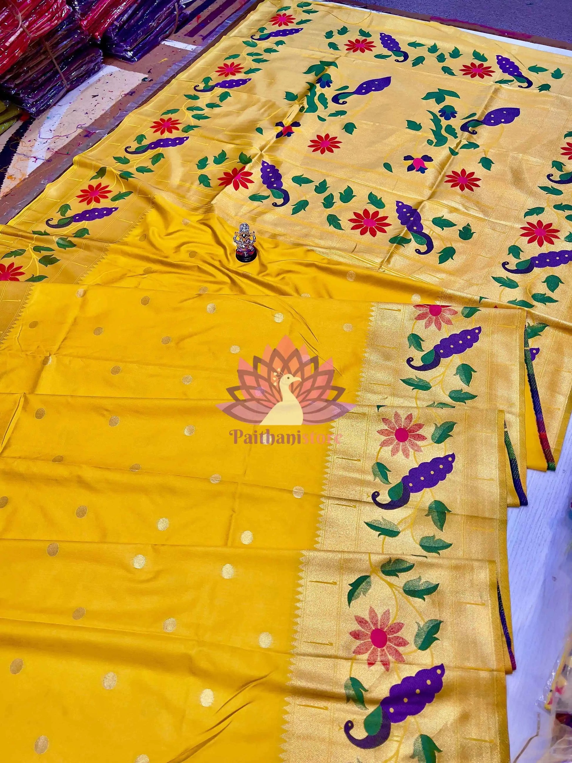 Semi Silk Saree | Designer Brocade Paithani Saree