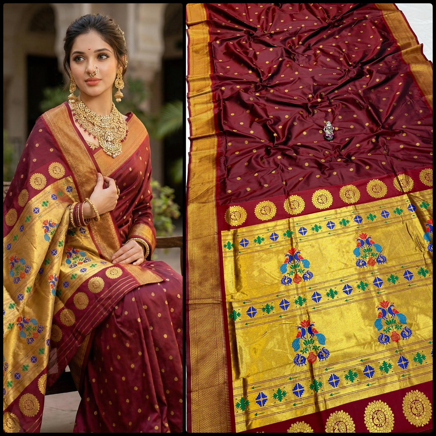 Maharani Pallu Kalanjali Paithani Saree