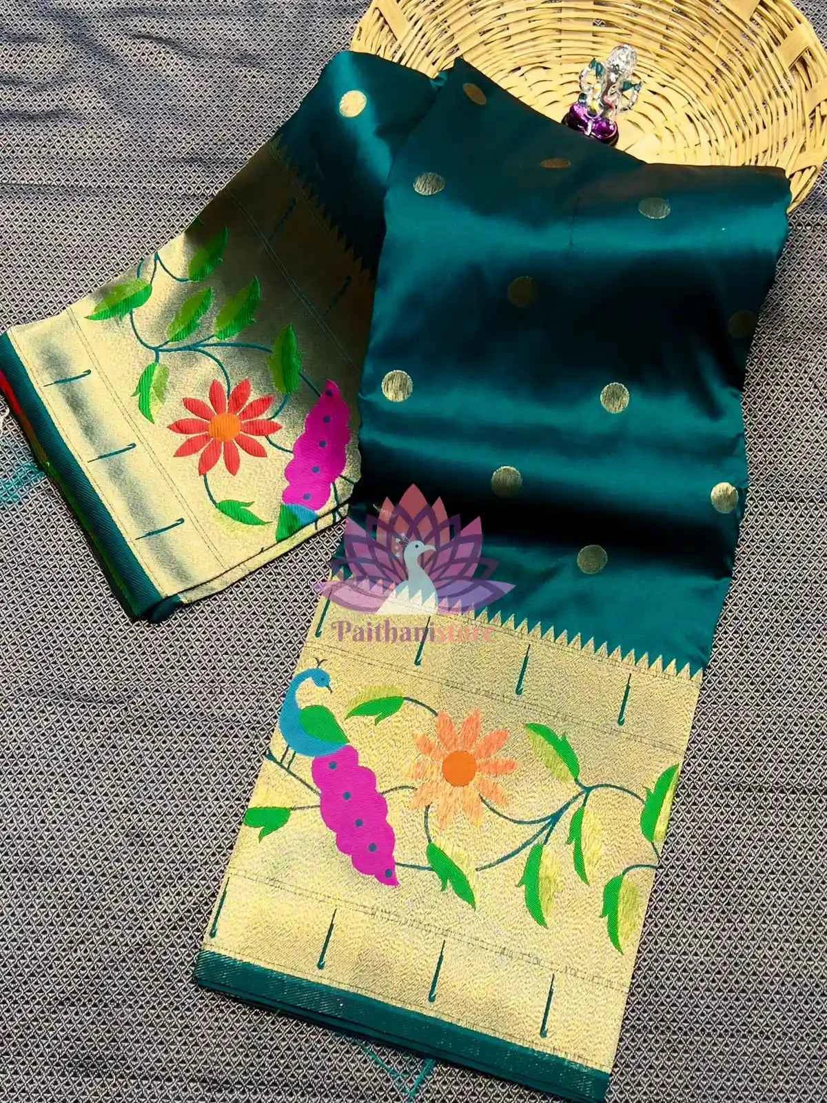 Semi Silk Saree | Designer Brocade Paithani Saree
