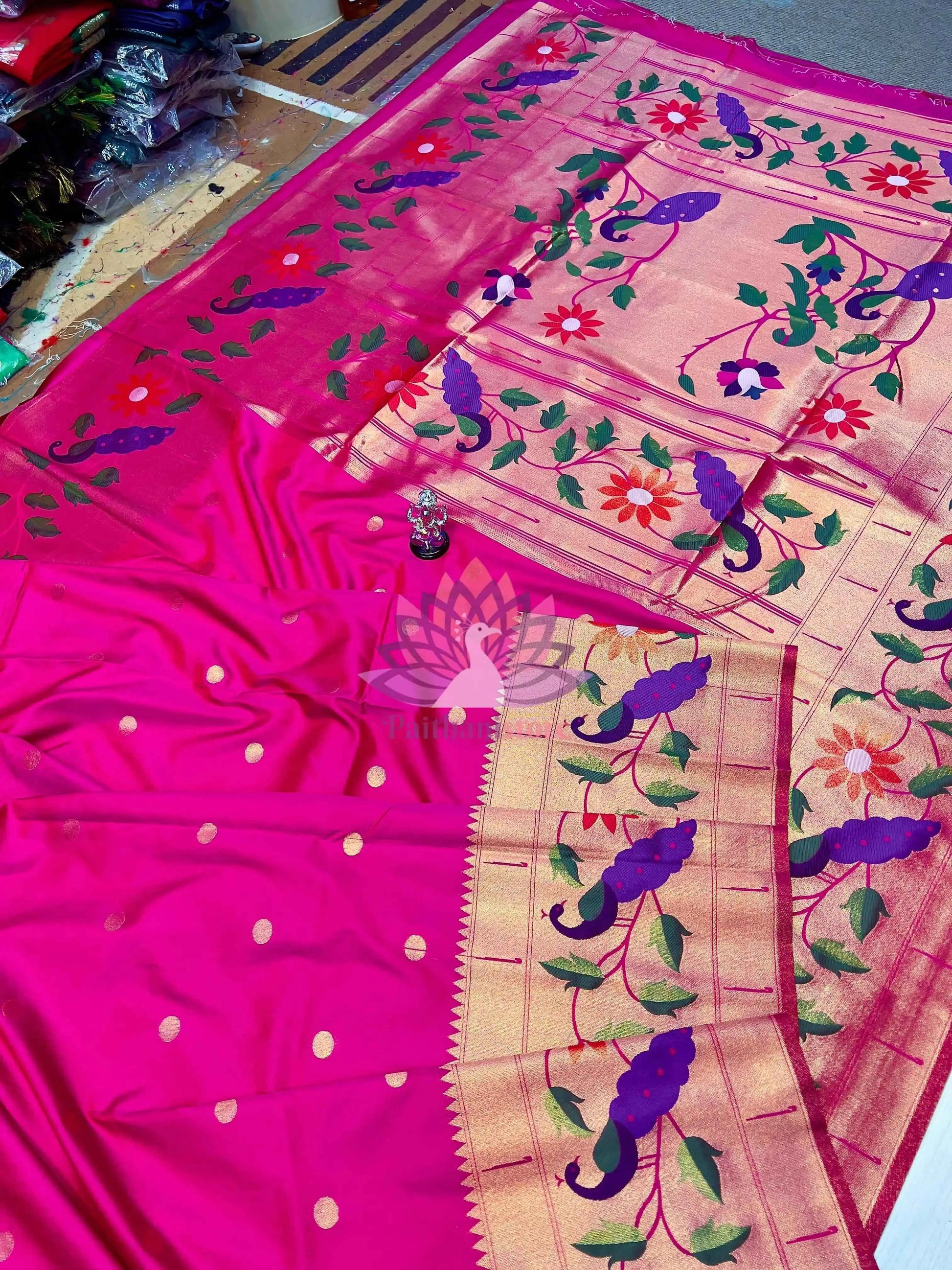 Semi Silk Saree | Designer Brocade Paithani Saree