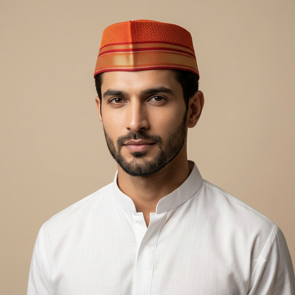 Traditional Maharashtrian Paithani Cap
