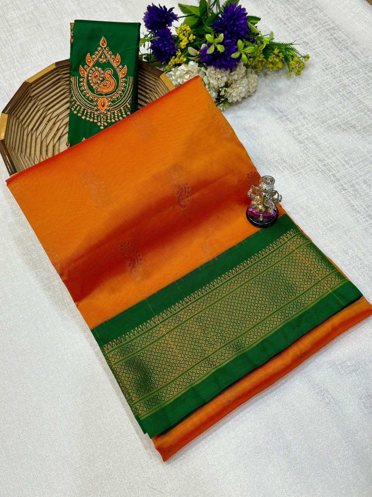 Beautiful Nath Saree with Designer Pallu