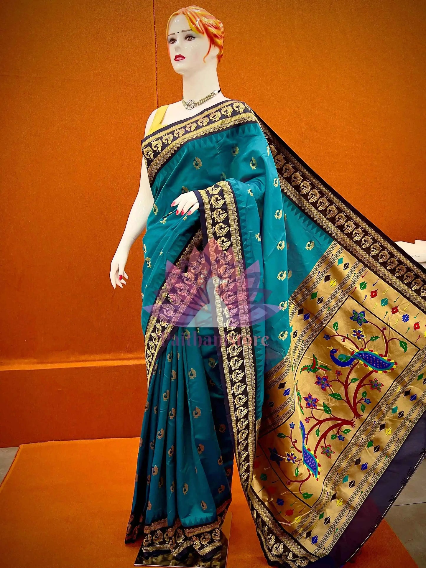 Semi Silk Gadwal Paithani Saree