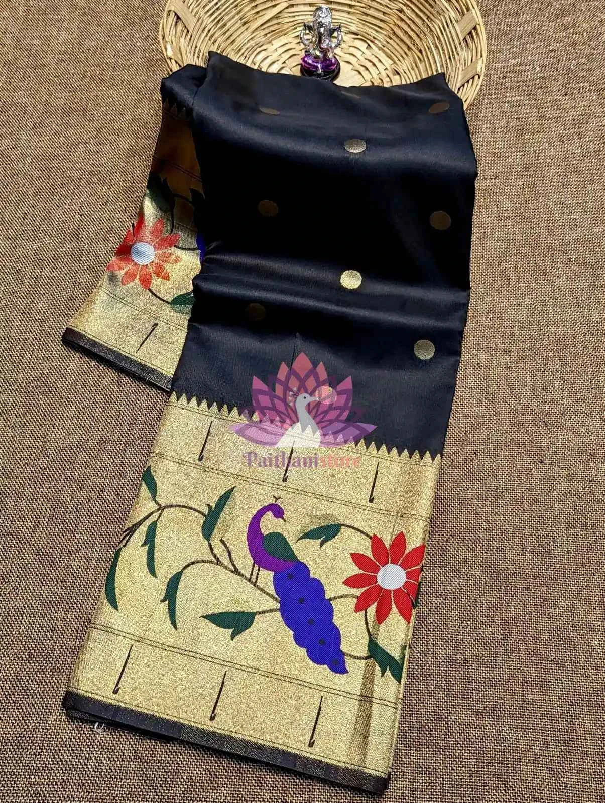 Semi Silk Saree | Designer Brocade Paithani Saree