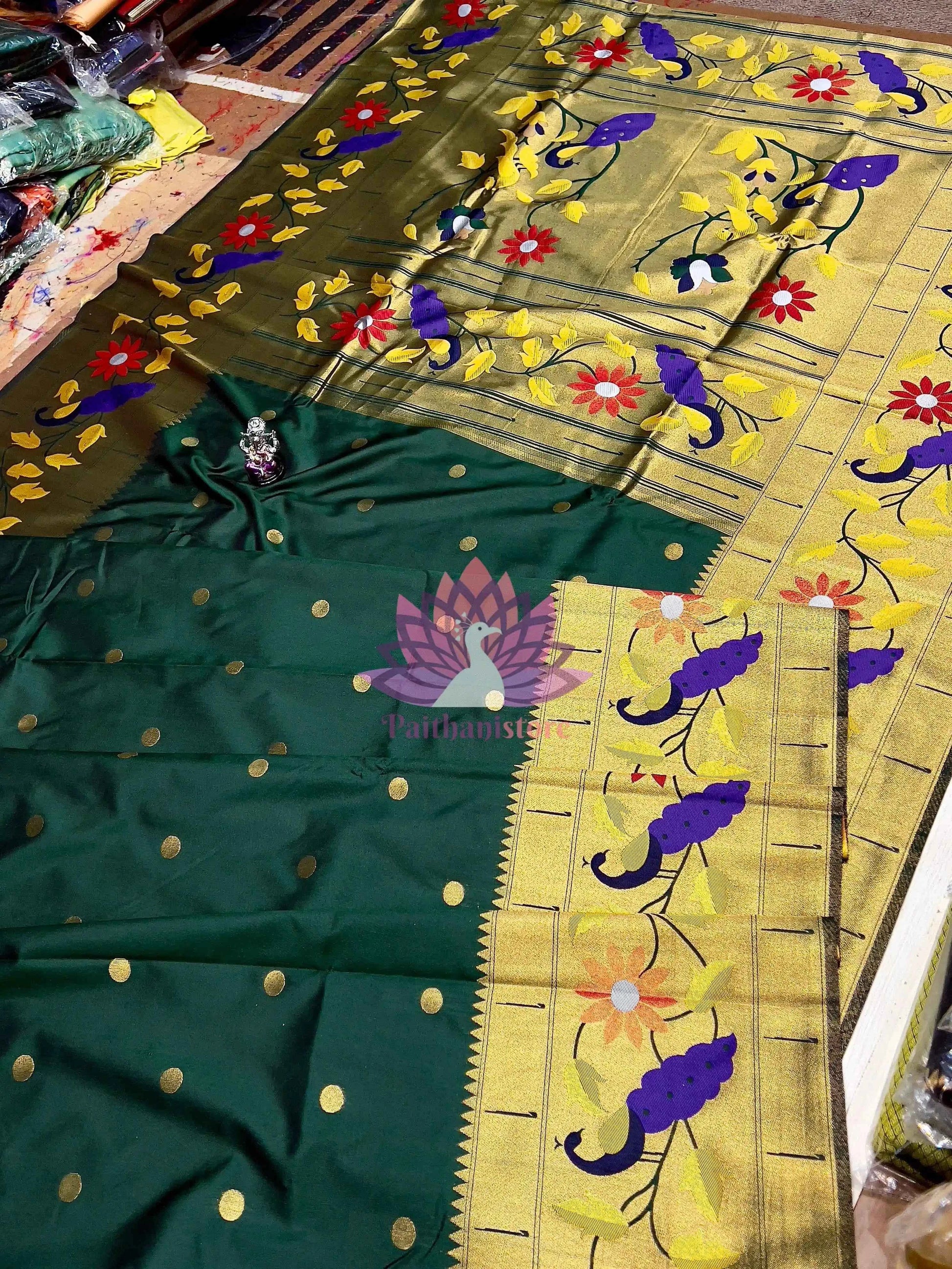 Semi Silk Saree | Designer Brocade Paithani Saree