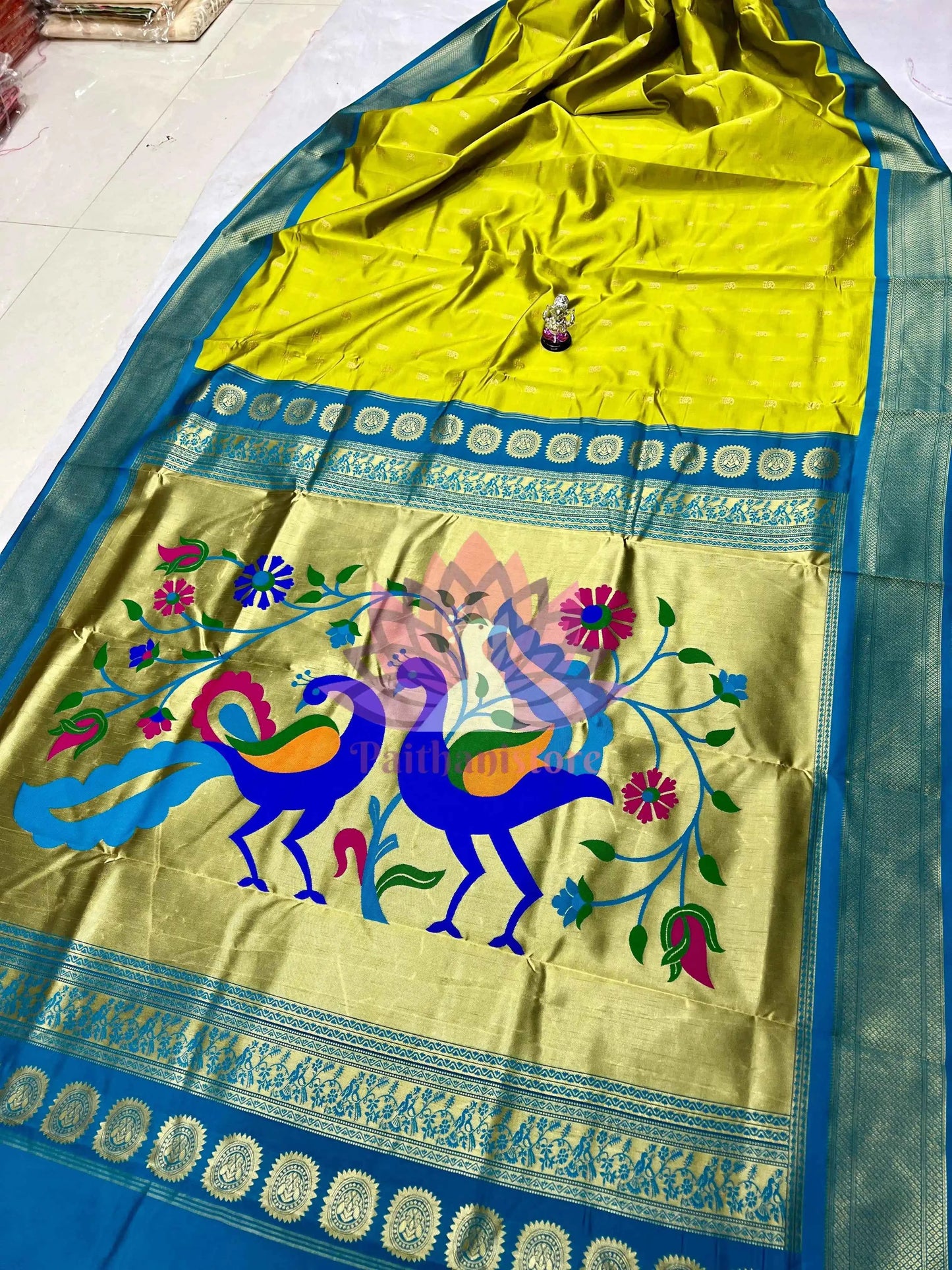 Semi Silk Designer Kadiyal Paithani Saree