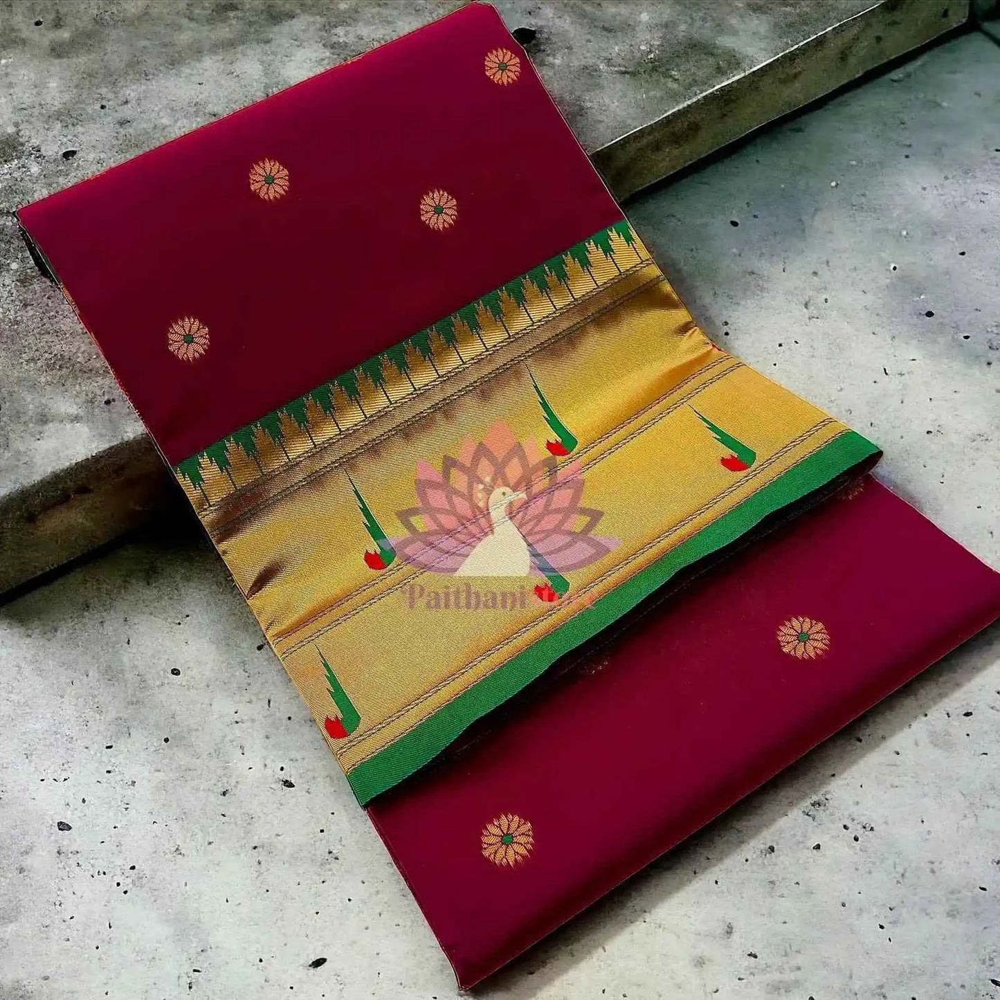 Semi Silk Muniya Border Paithani Saree