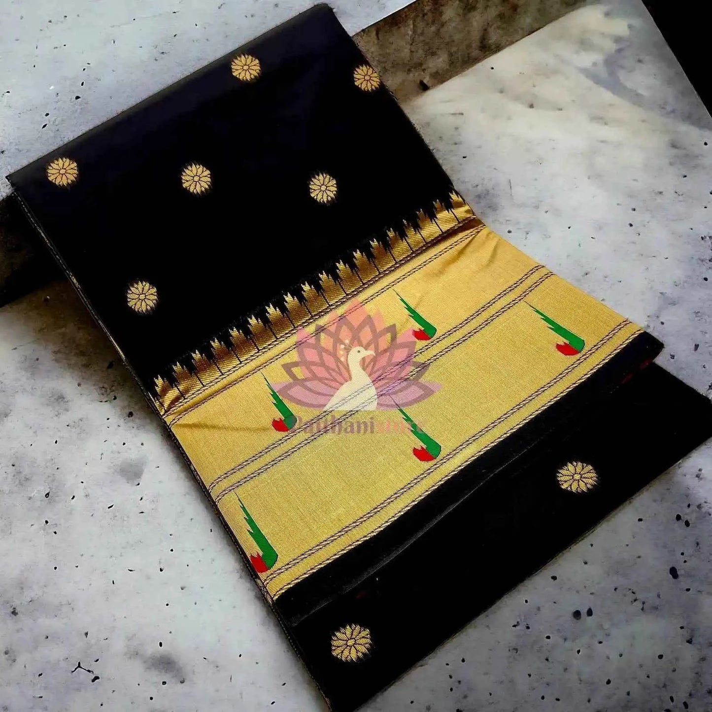 Semi Silk Muniya Border Paithani Saree