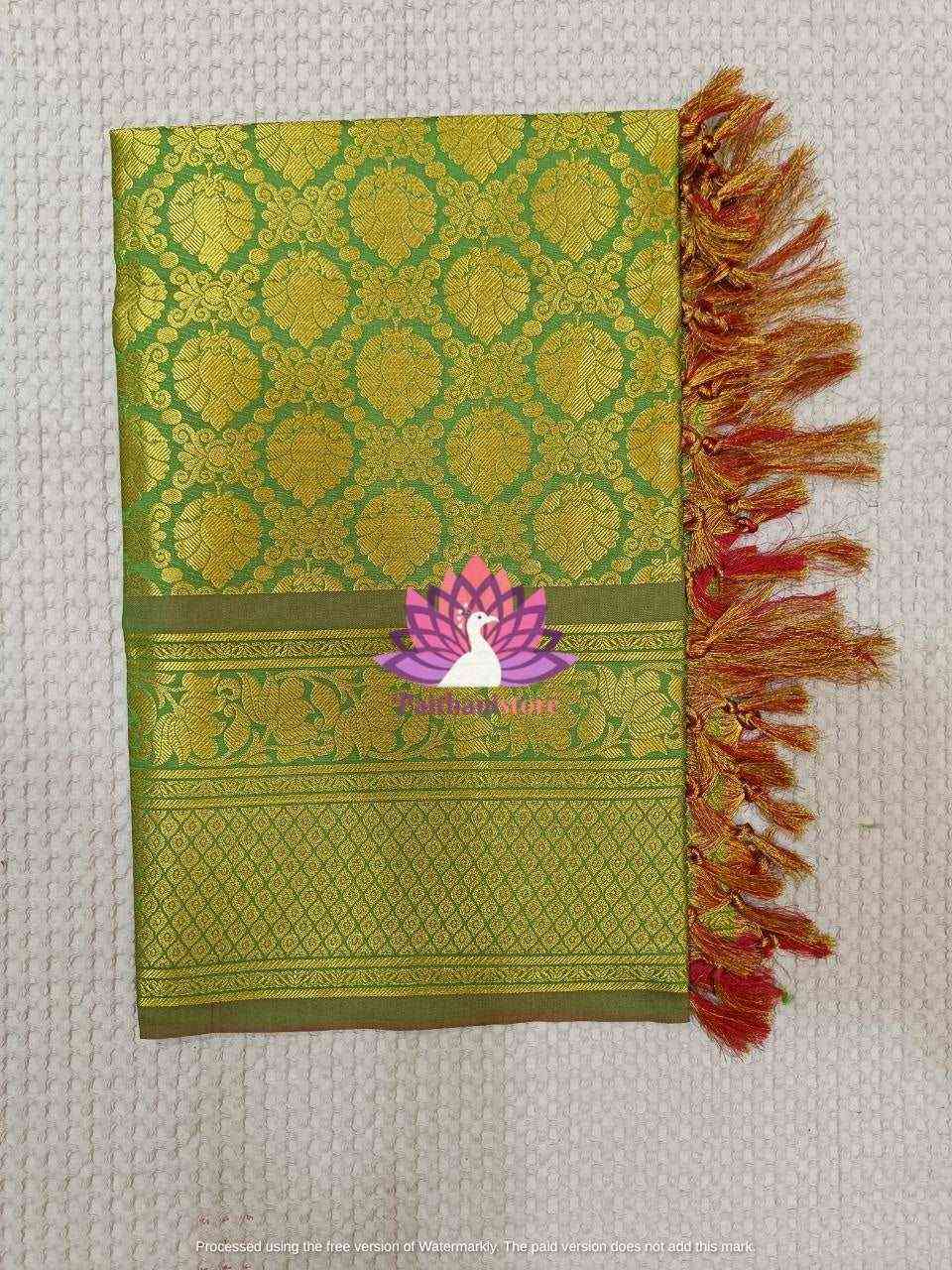 Paithani Design Green Shela with Gonda Work - Paithanistore